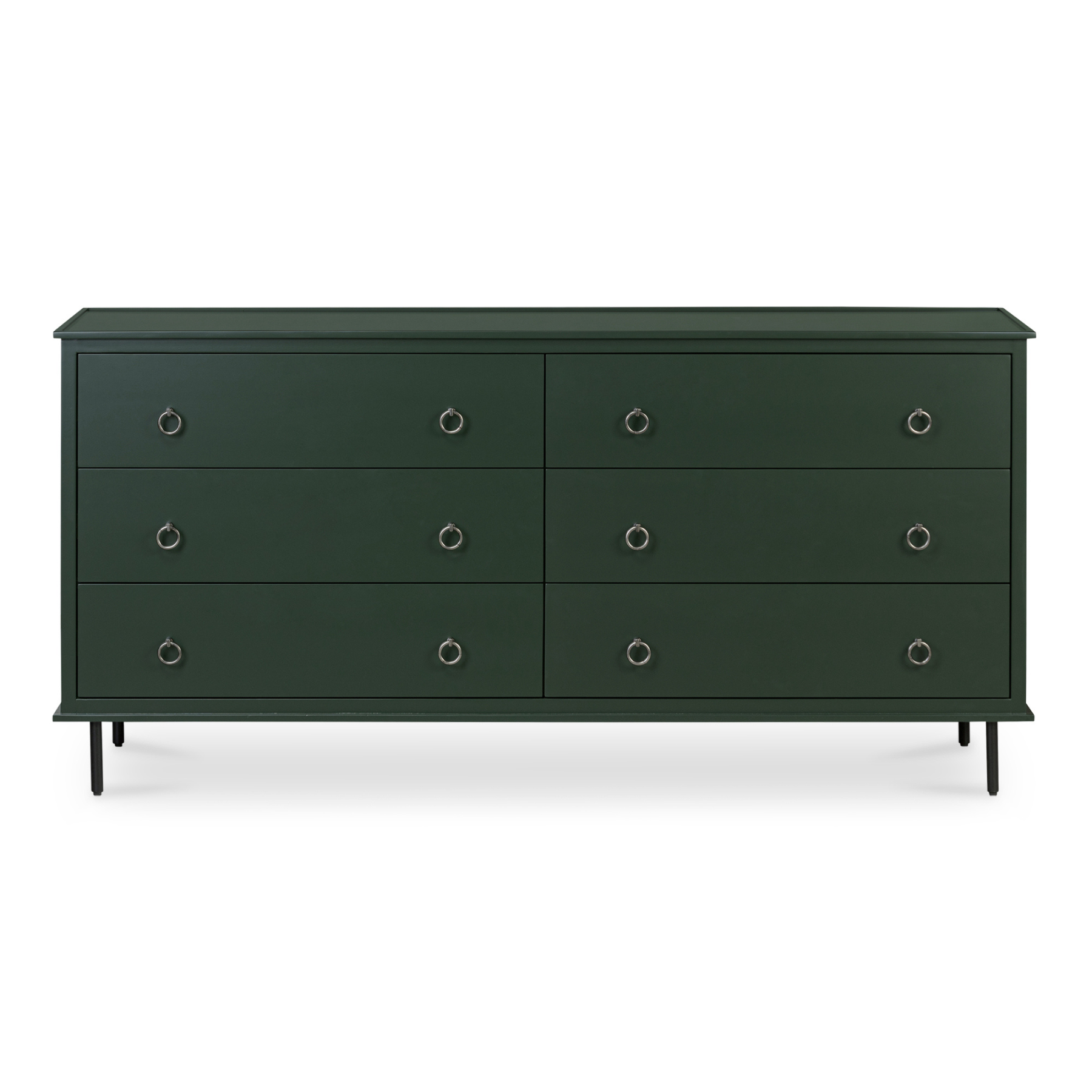 Kerrigan 6 Drawer Dresser - Deep Green