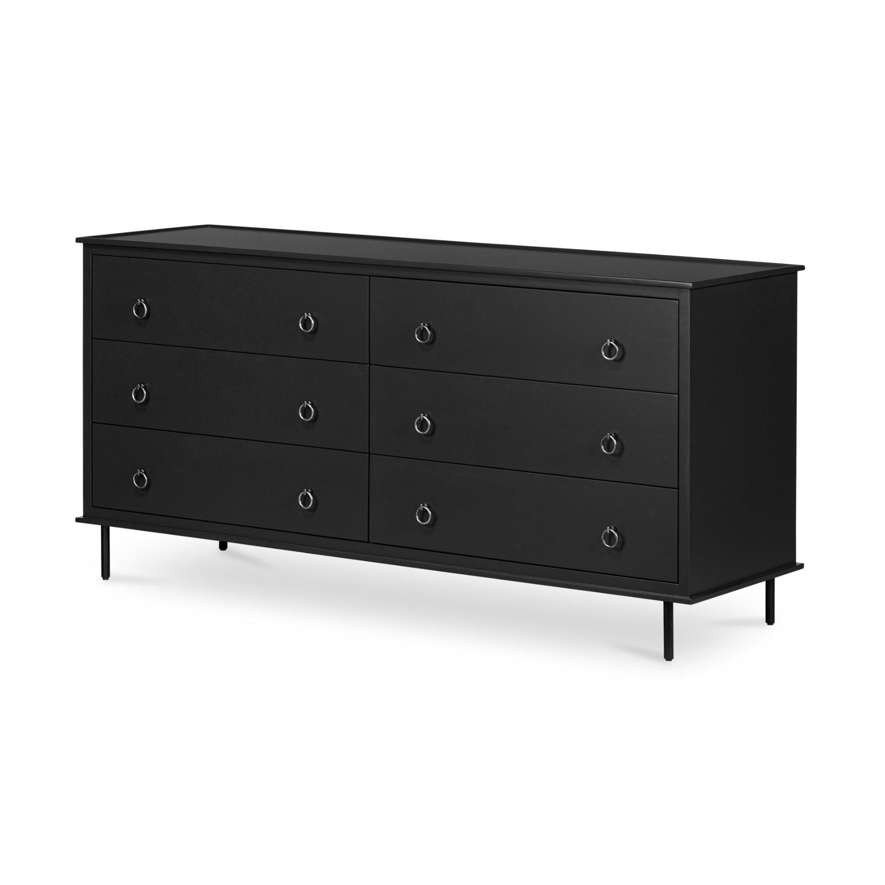 Kerrigan 6 Drawer Dresser - Black