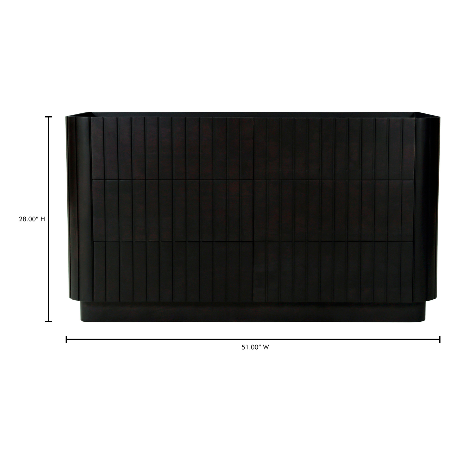 Eloisa 6 Drawer Dresser - Black