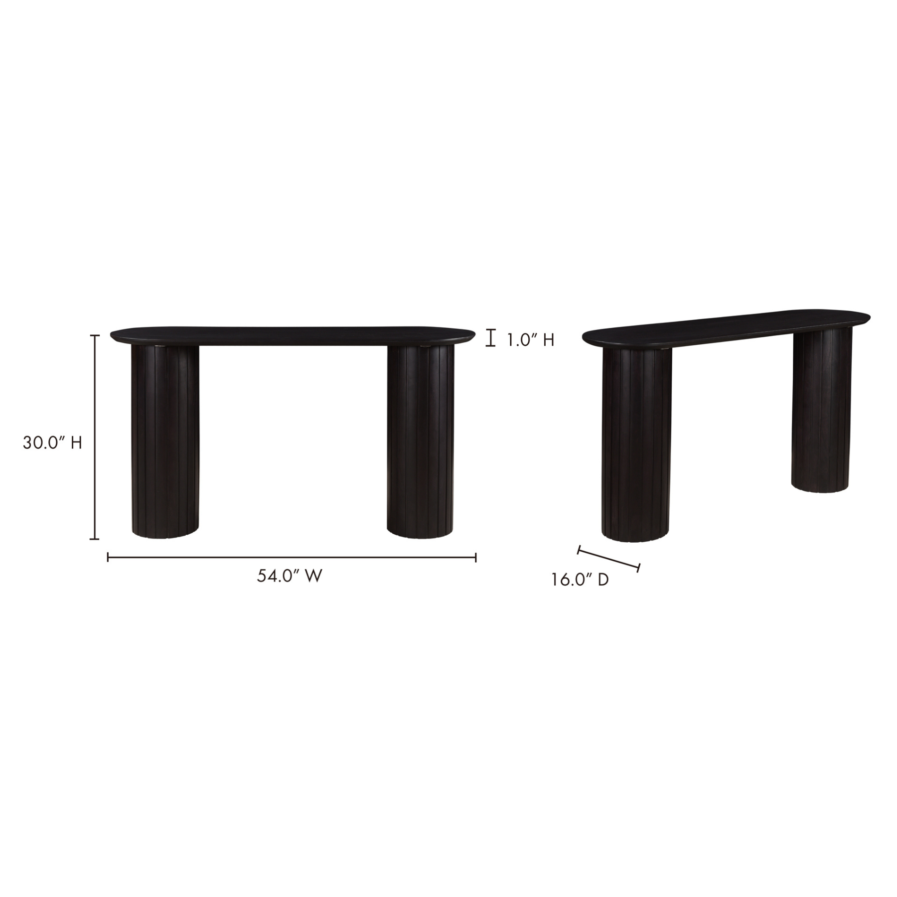 Eloisa Console Table - Black