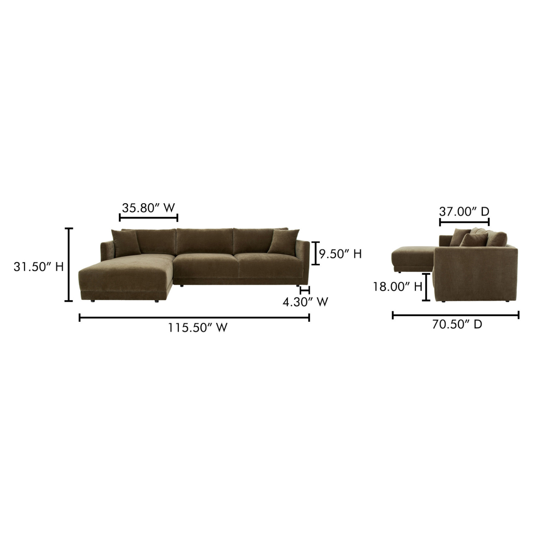 Fenn Sectional - Heritage Green
