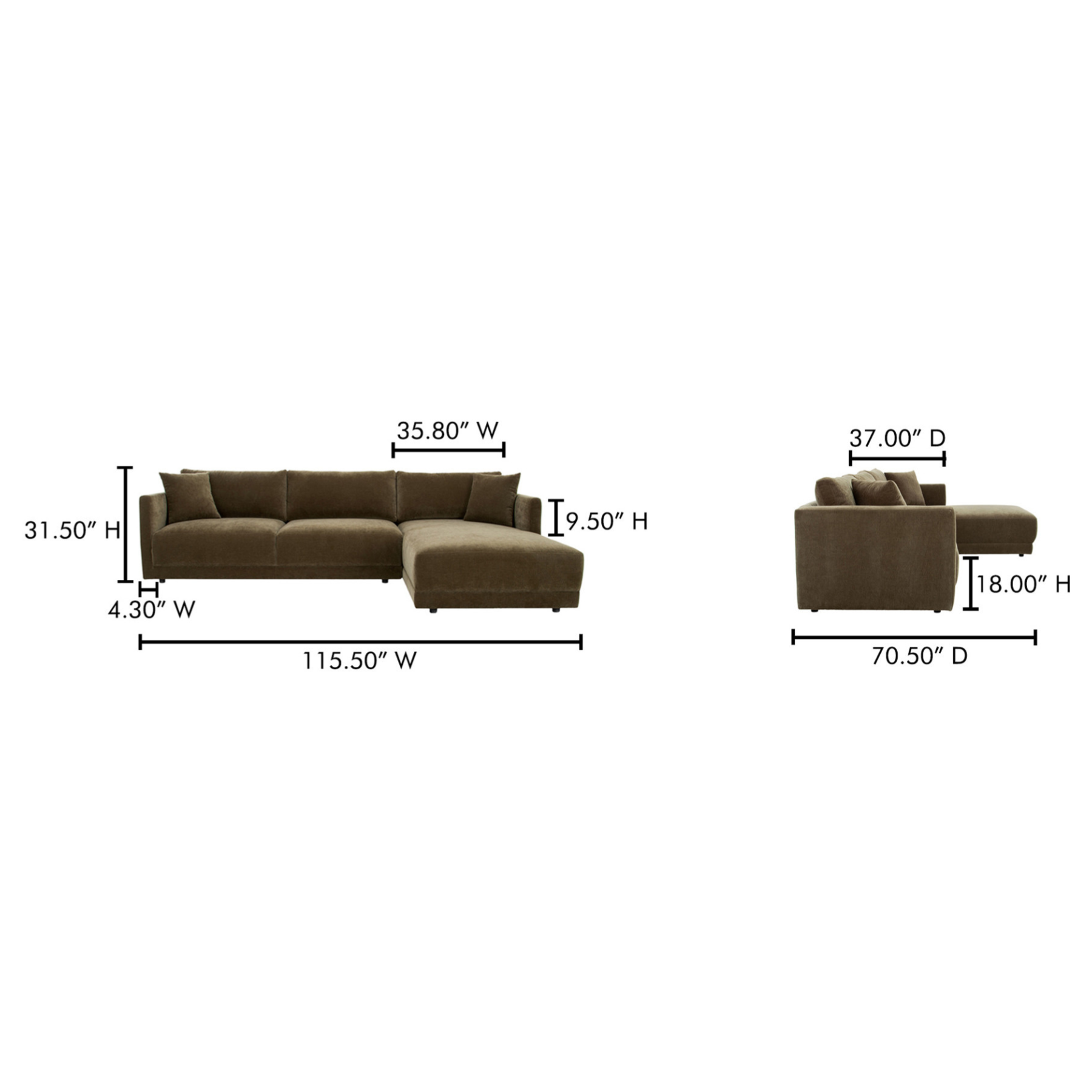 Fenn Sectional - Heritage Green