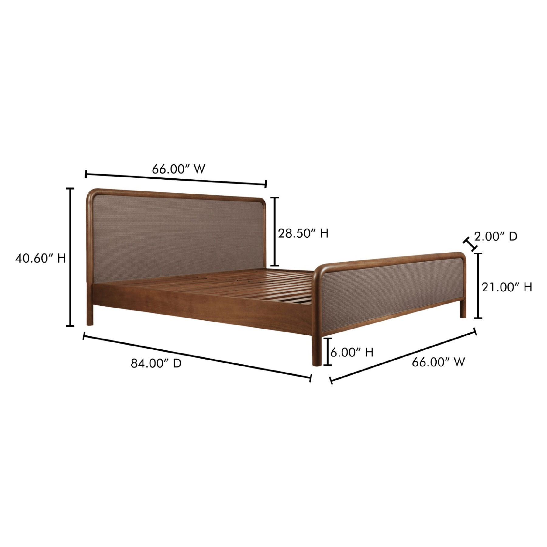 Larkin Bed Warm Brown