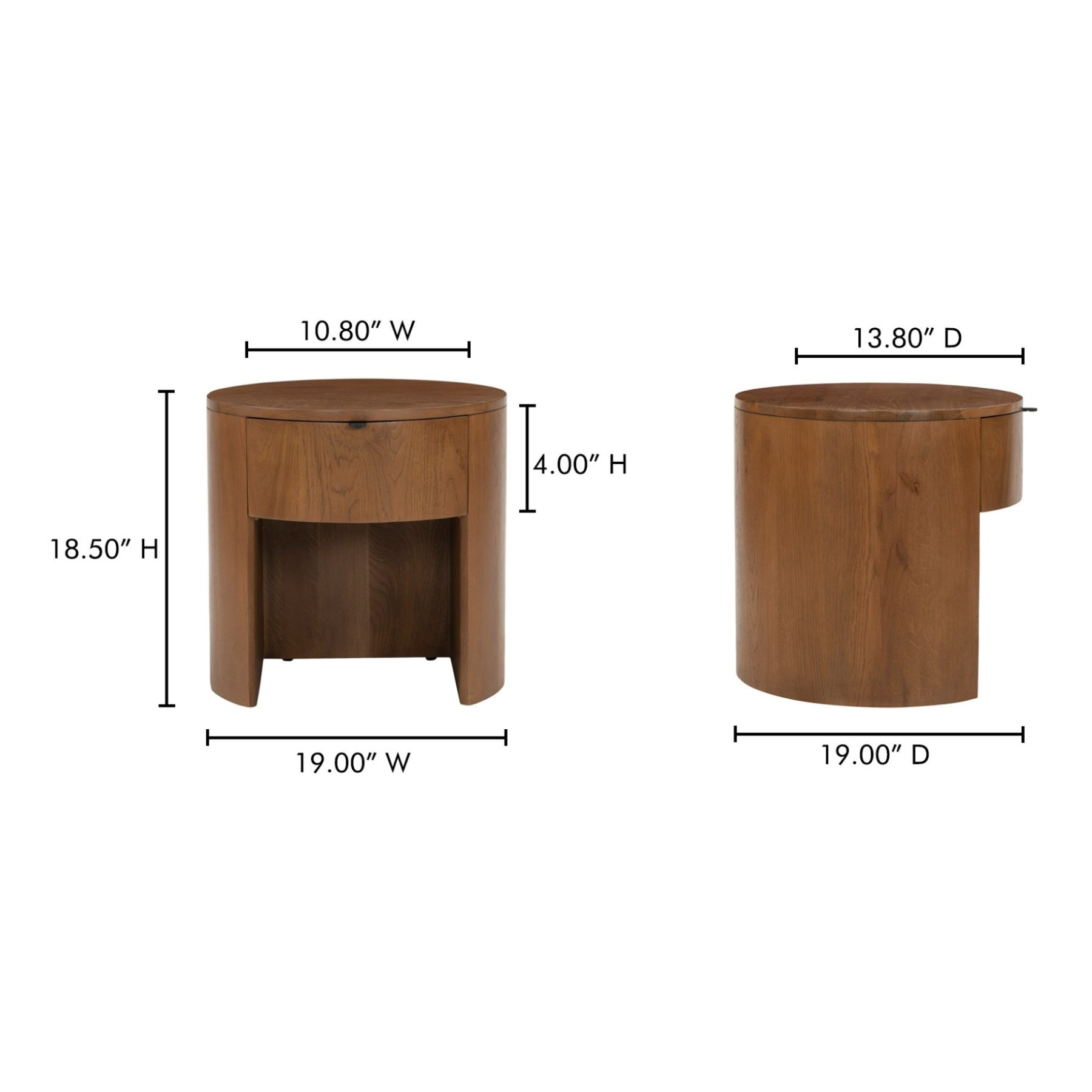 Leif One Drawer Nightstand - Brown