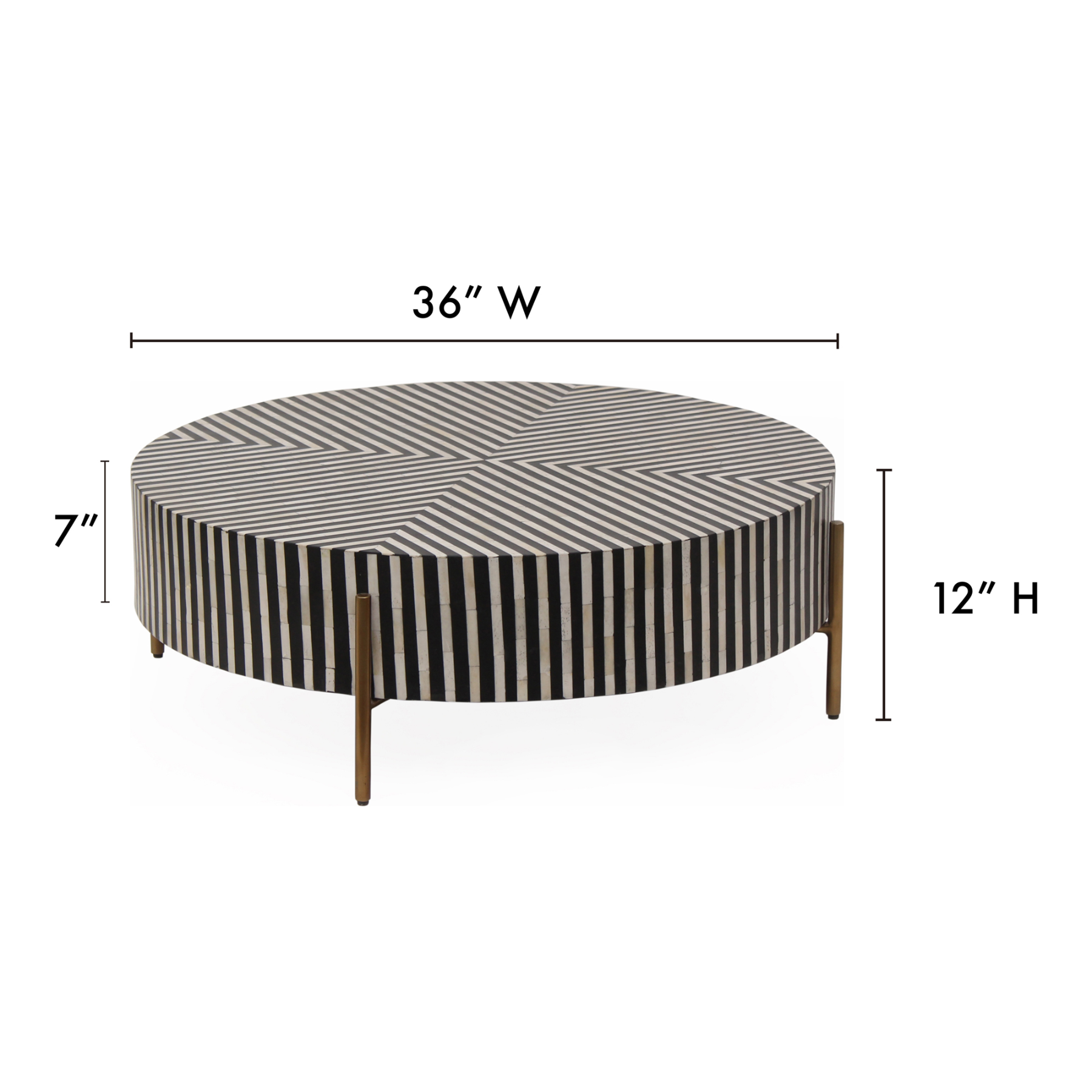 Morrow Coffee Table Black and White