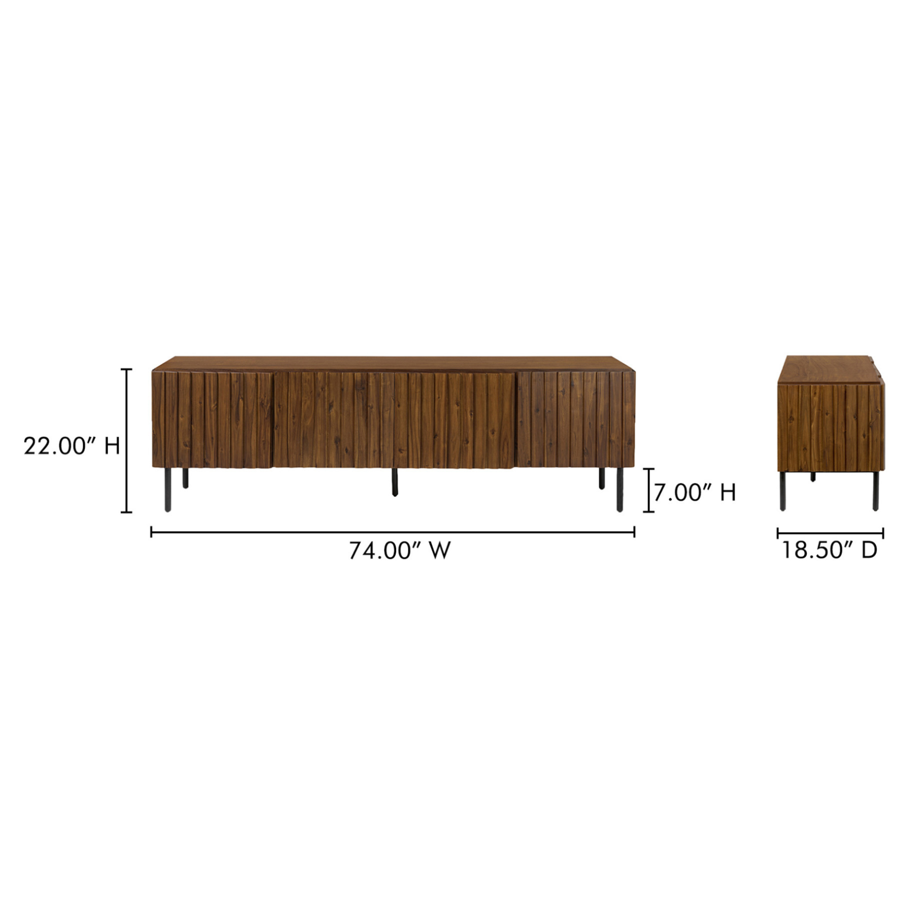 Clark Media Cabinet Brown