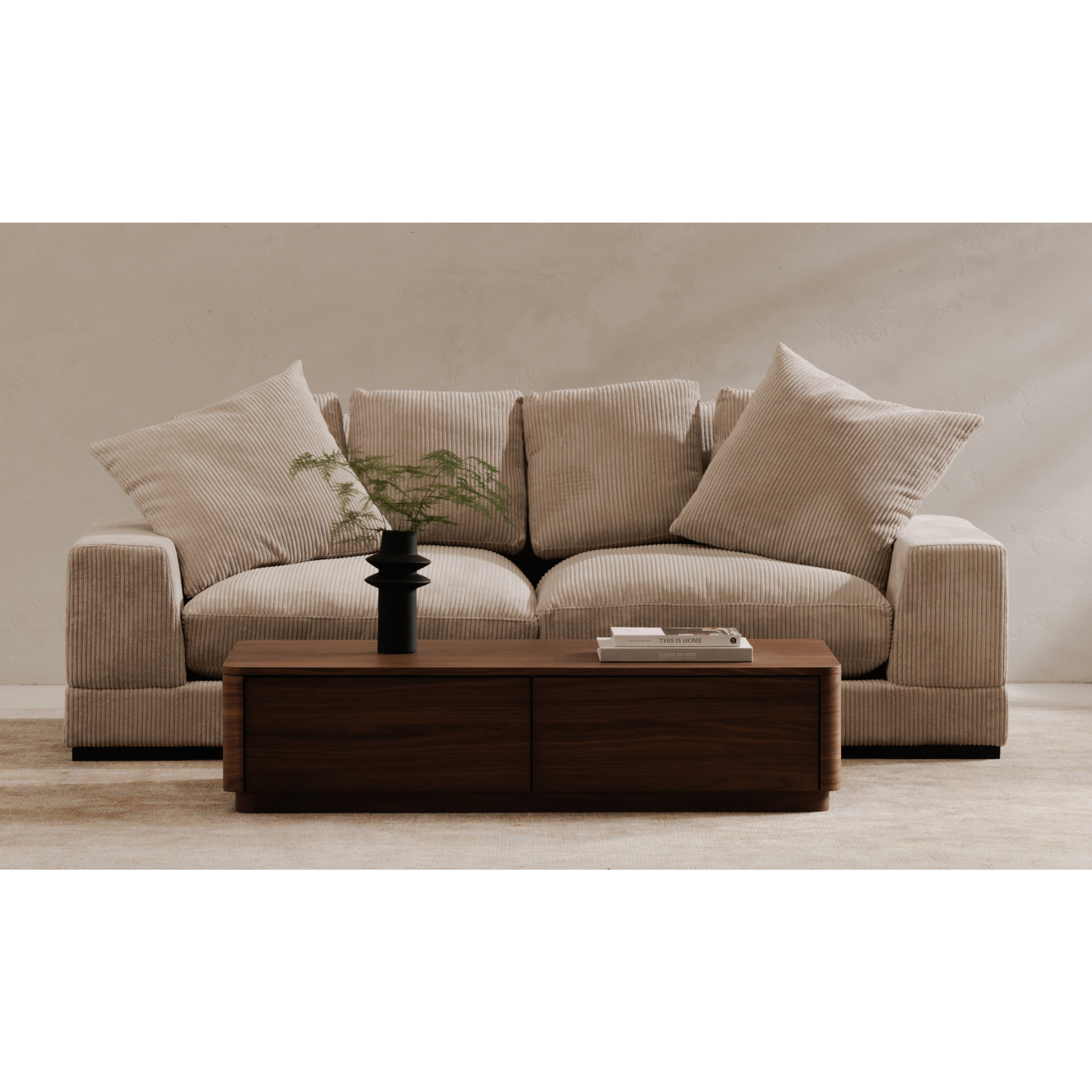 Crescent Coffee Table - Walnut Brown