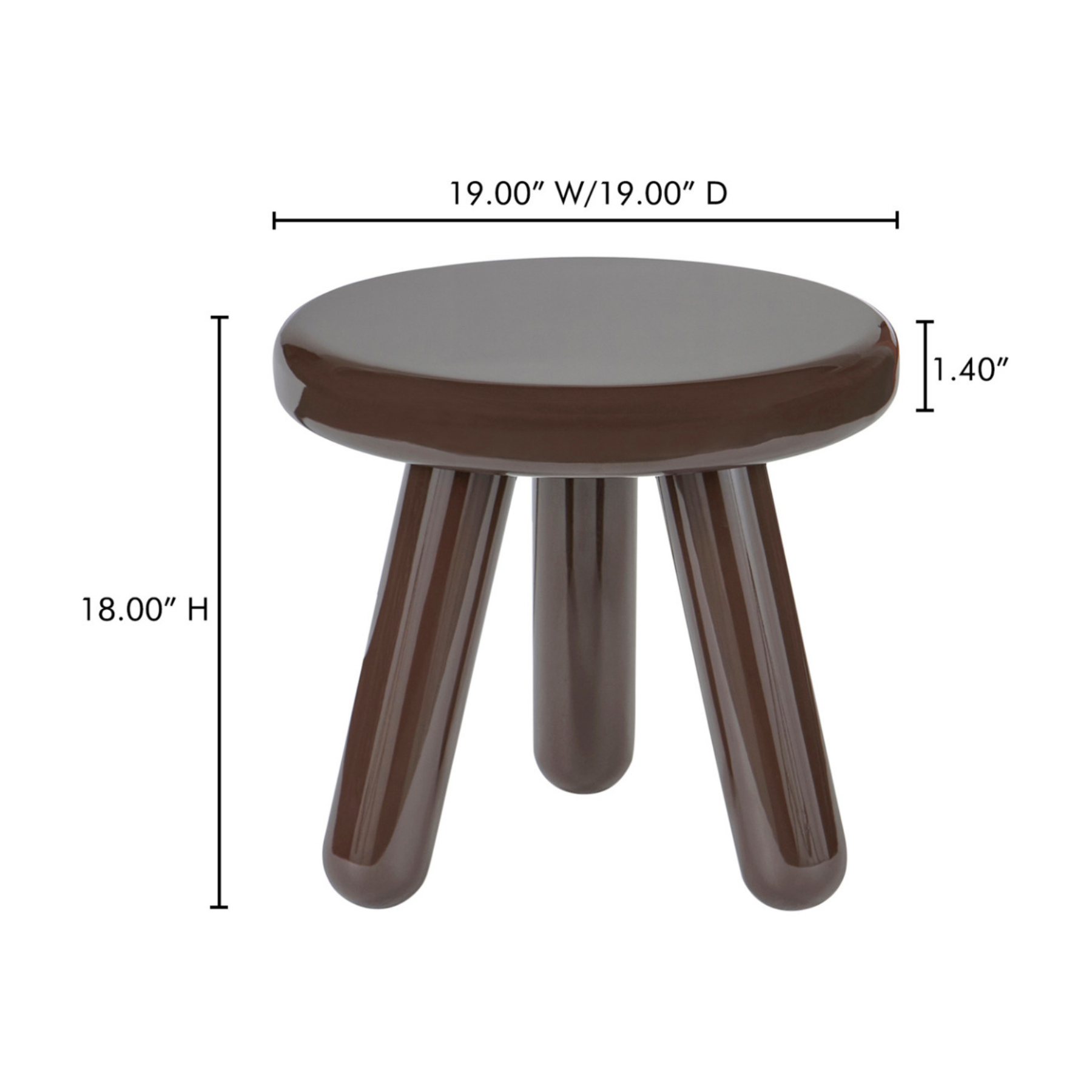 Felicity Accent Table - Dark Brown Lacquer
