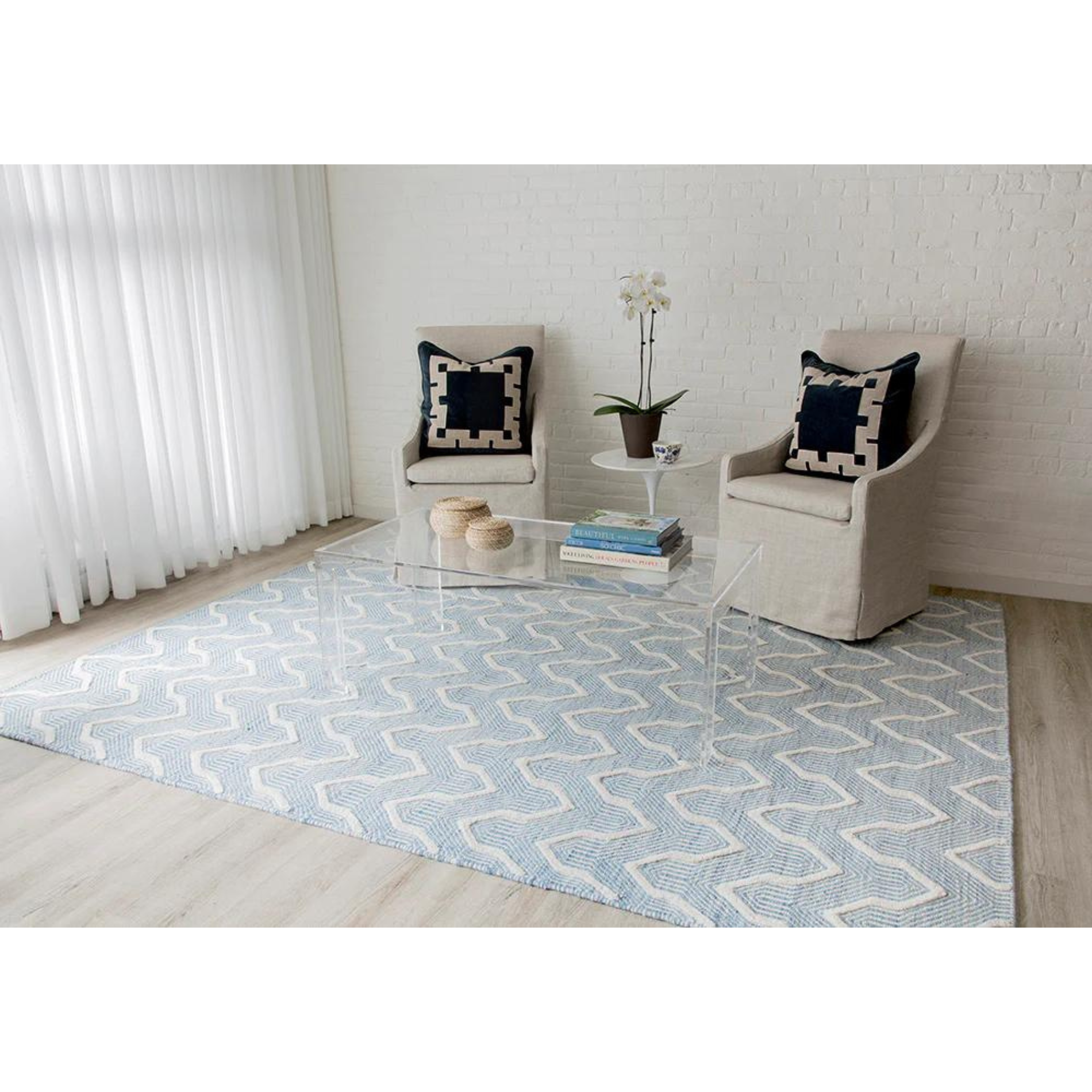 Erin Gates by Momeni Langdon Prince Blue Hand Woven Wool Area Rug