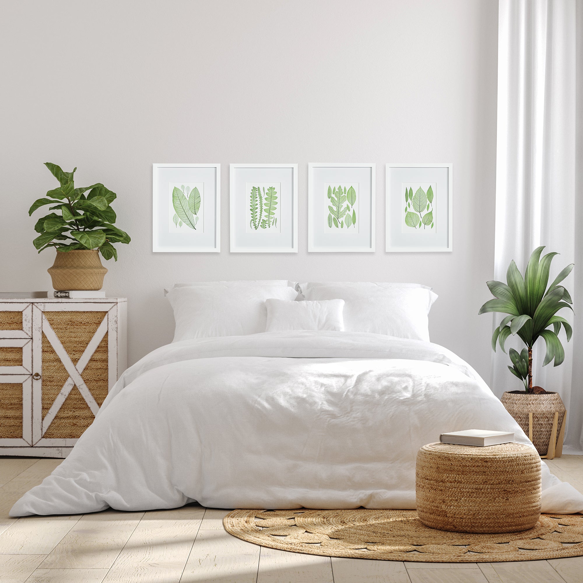 Leafy Prints, Set of 4