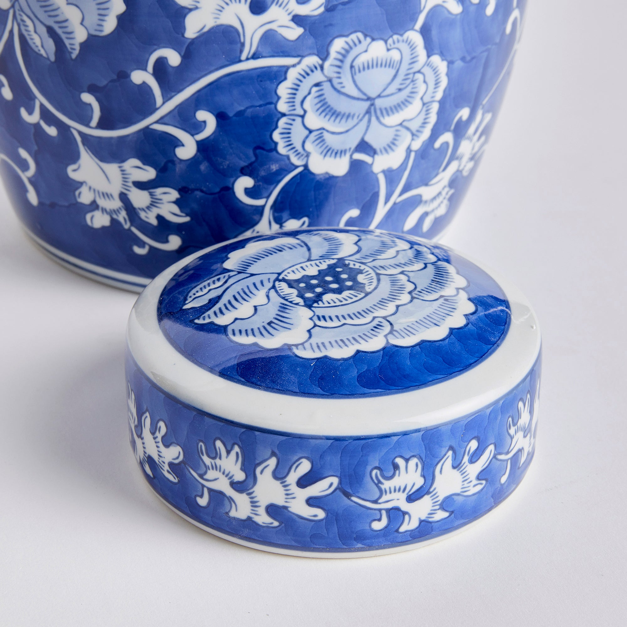 Farrow Dynasty Lotus Lidded Jar