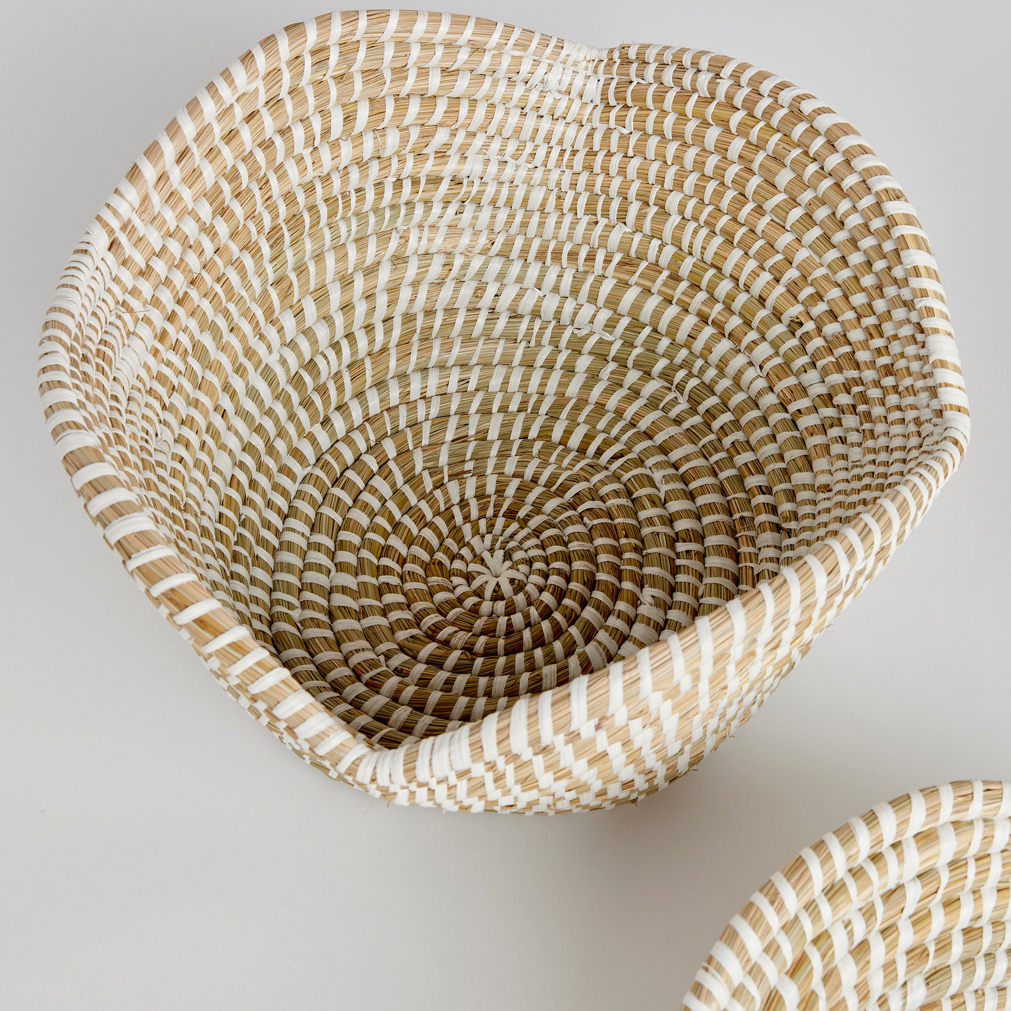 RIVERGRASS LOTUS BASKETS, SET OF 3