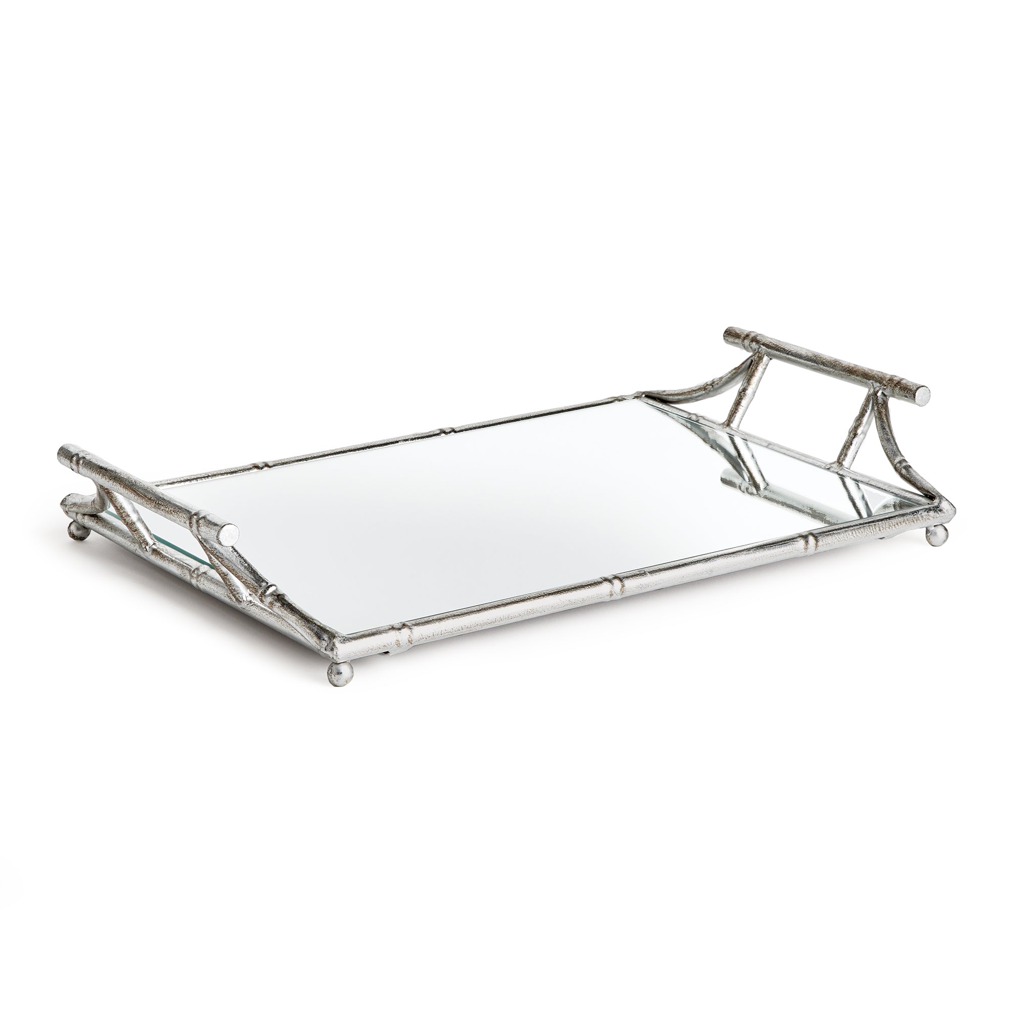 Dani Mirrored Tray with Handles