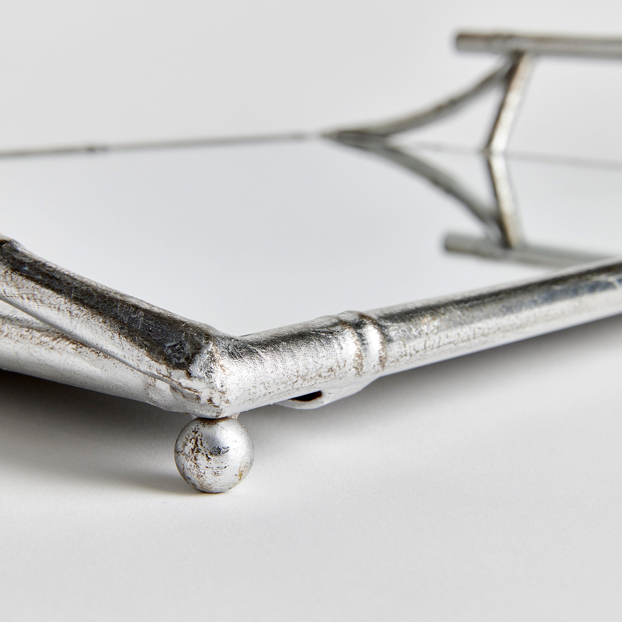 Dani Mirrored Tray with Handles