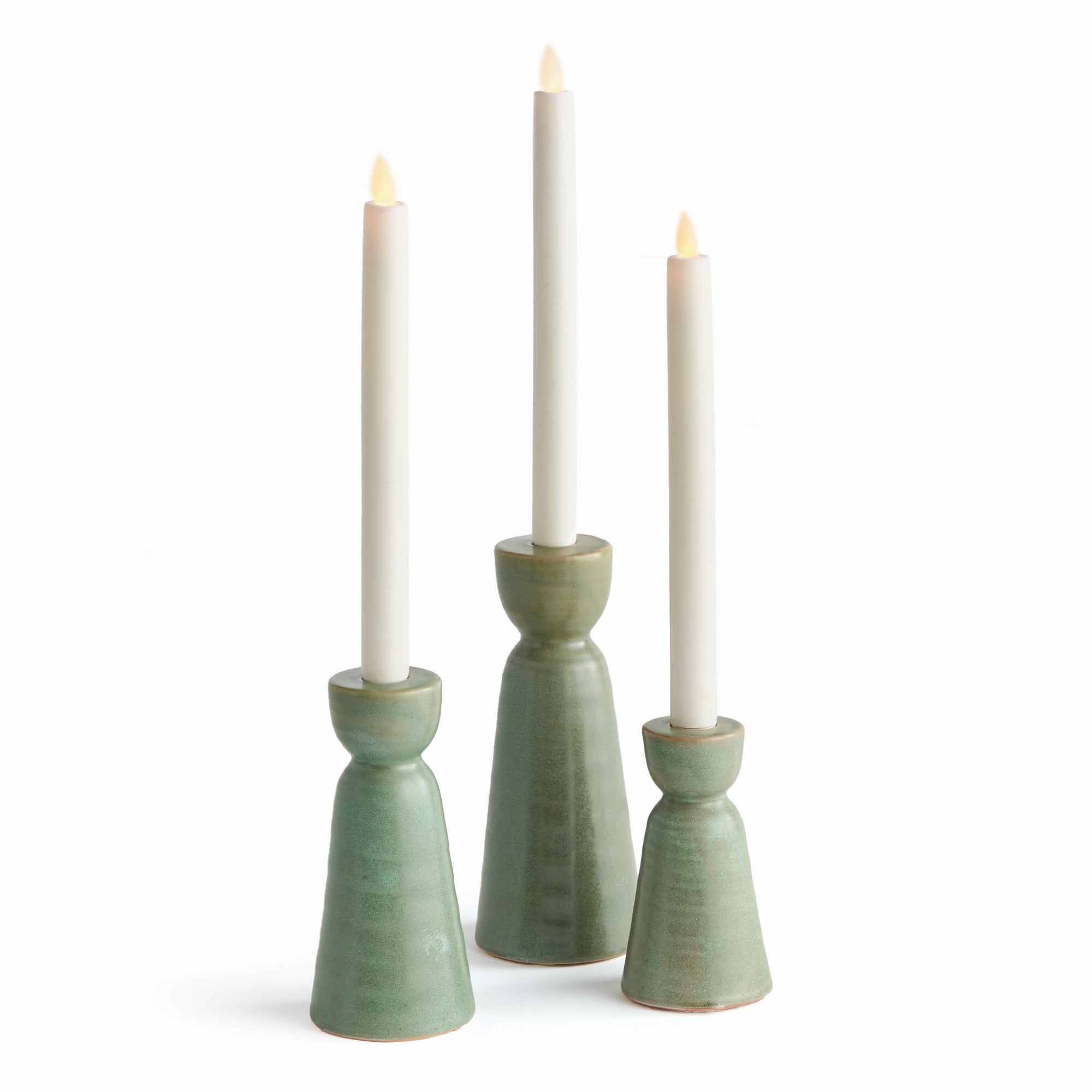 Libbey Taper Holders, Set of 3