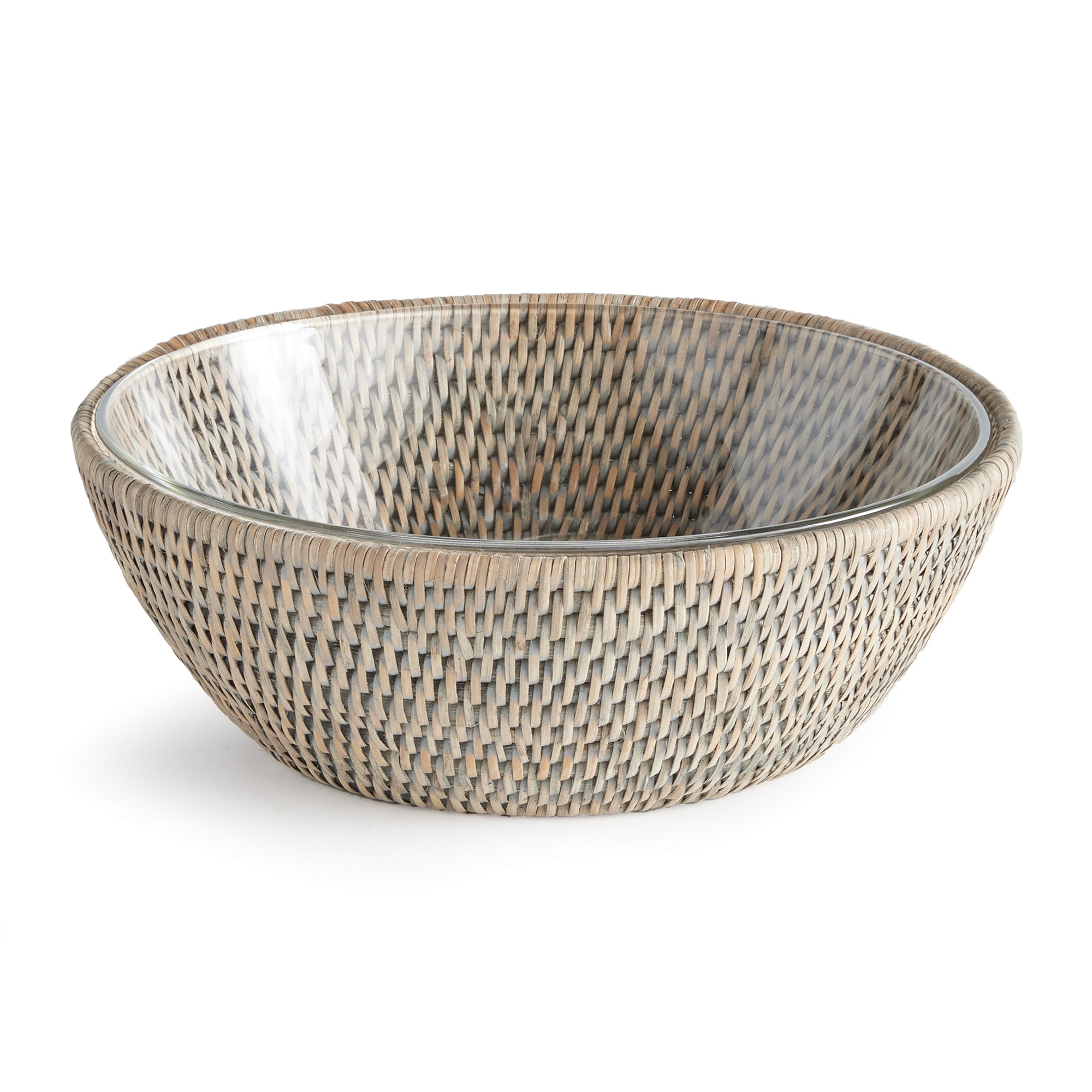 BURMA RATTAN SERVING BOWL 10.75""