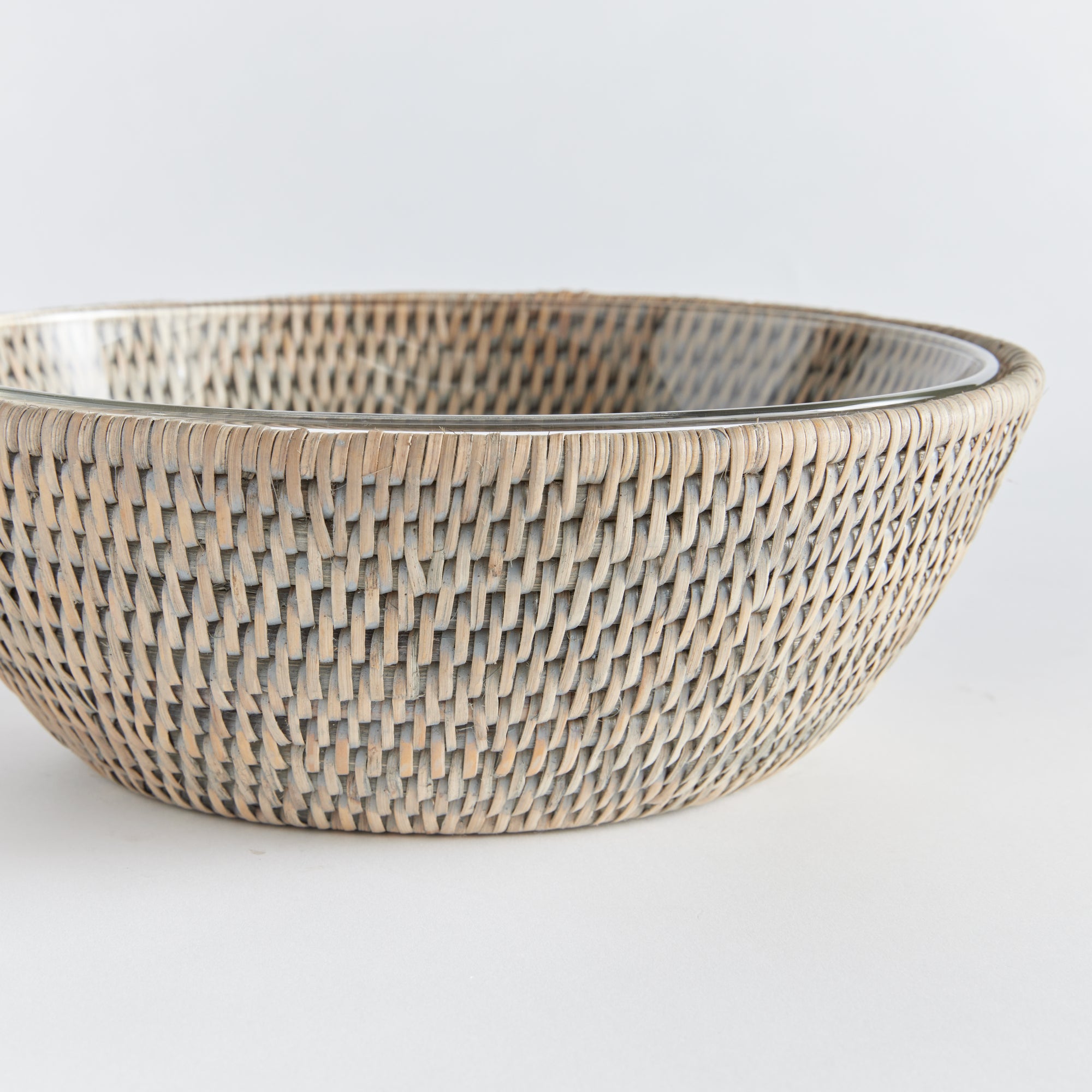 BURMA RATTAN SERVING BOWL 10.75""