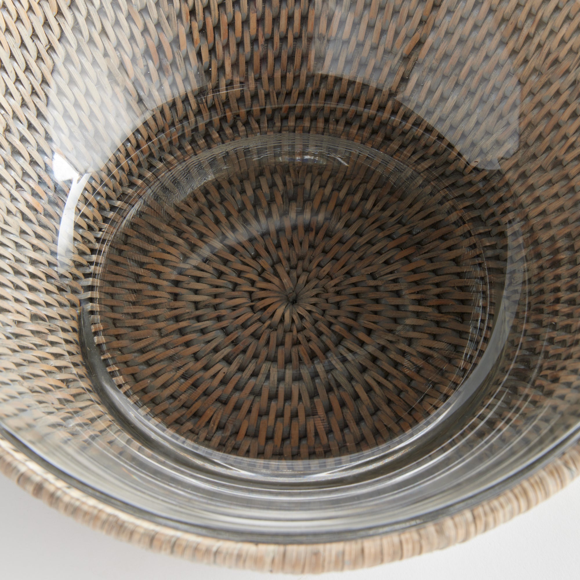 BURMA RATTAN SERVING BOWL 10.75""