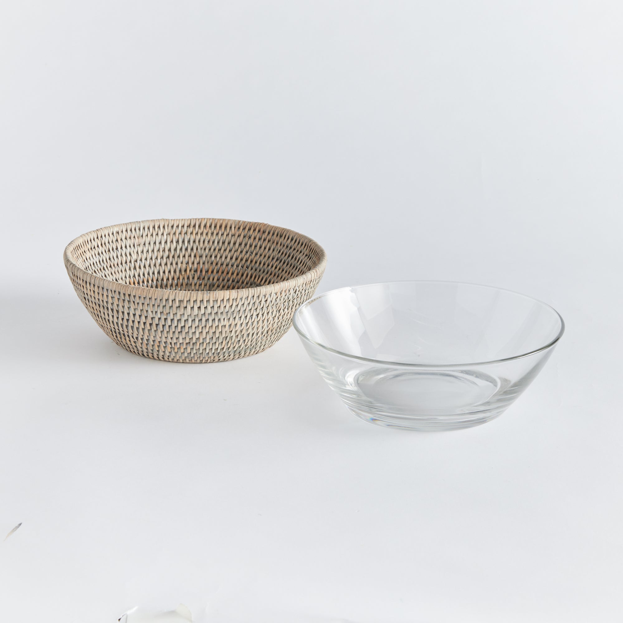 BURMA RATTAN SERVING BOWL 10.75""
