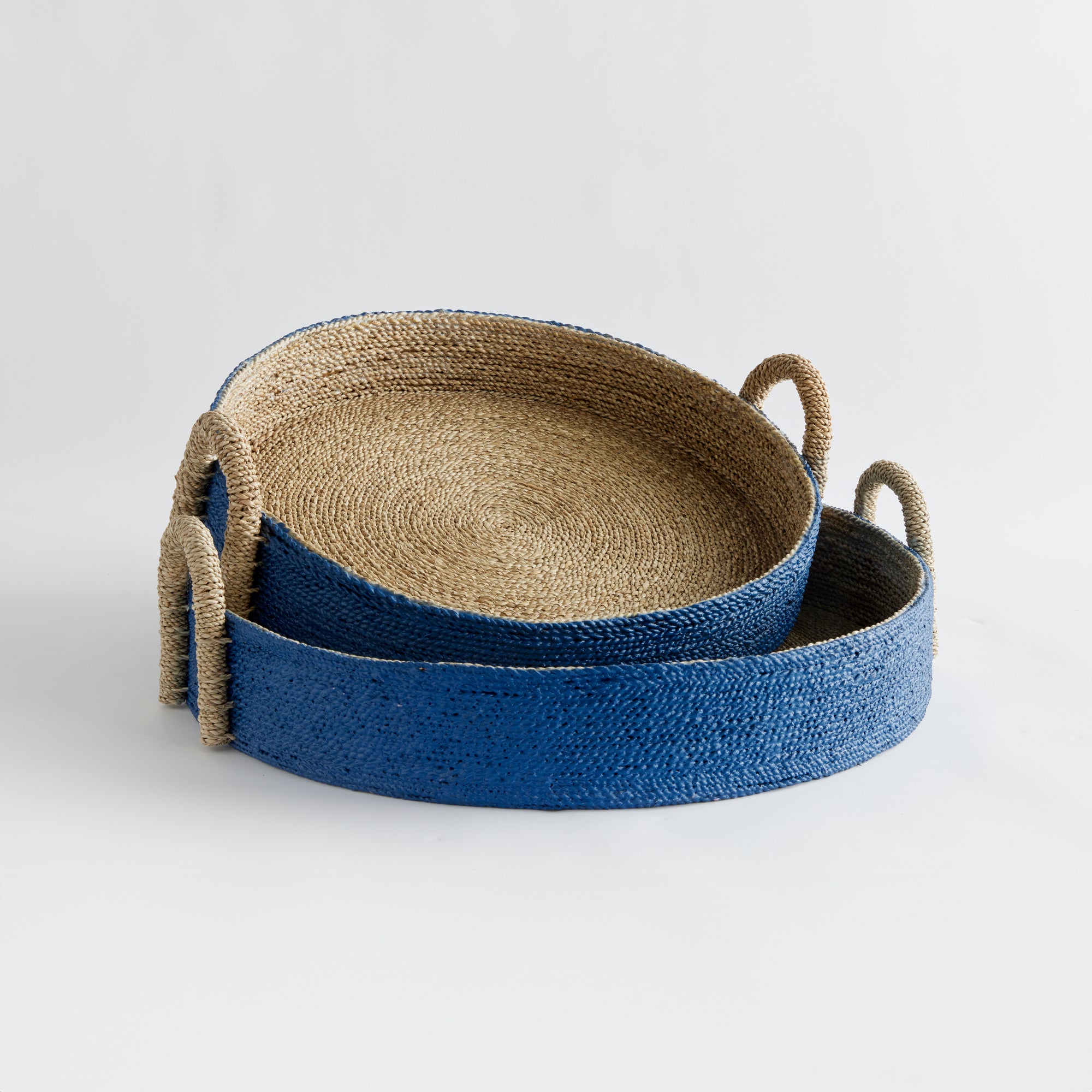 TIANA SEAGRASS ROUND BASKETS, SET OF 2