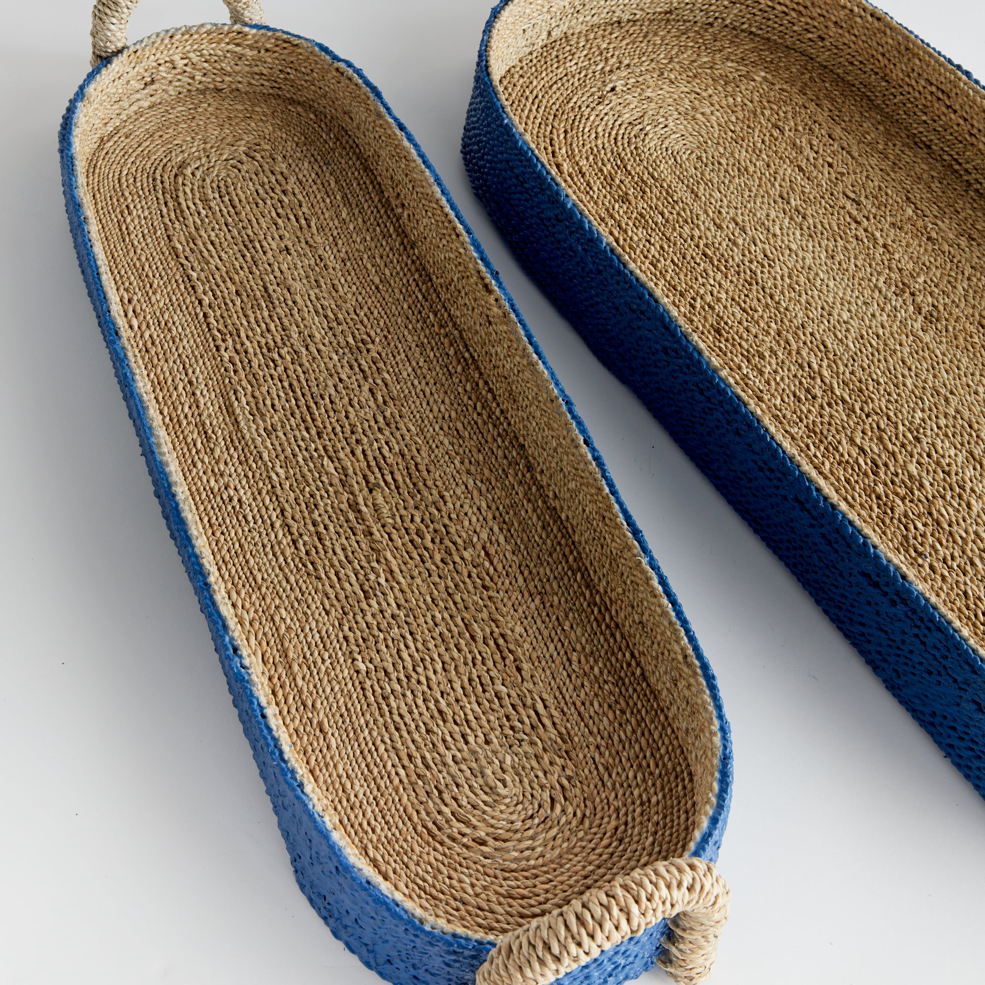 TIANA SEAGRASS LONG OVAL BASKETS, SET OF 2