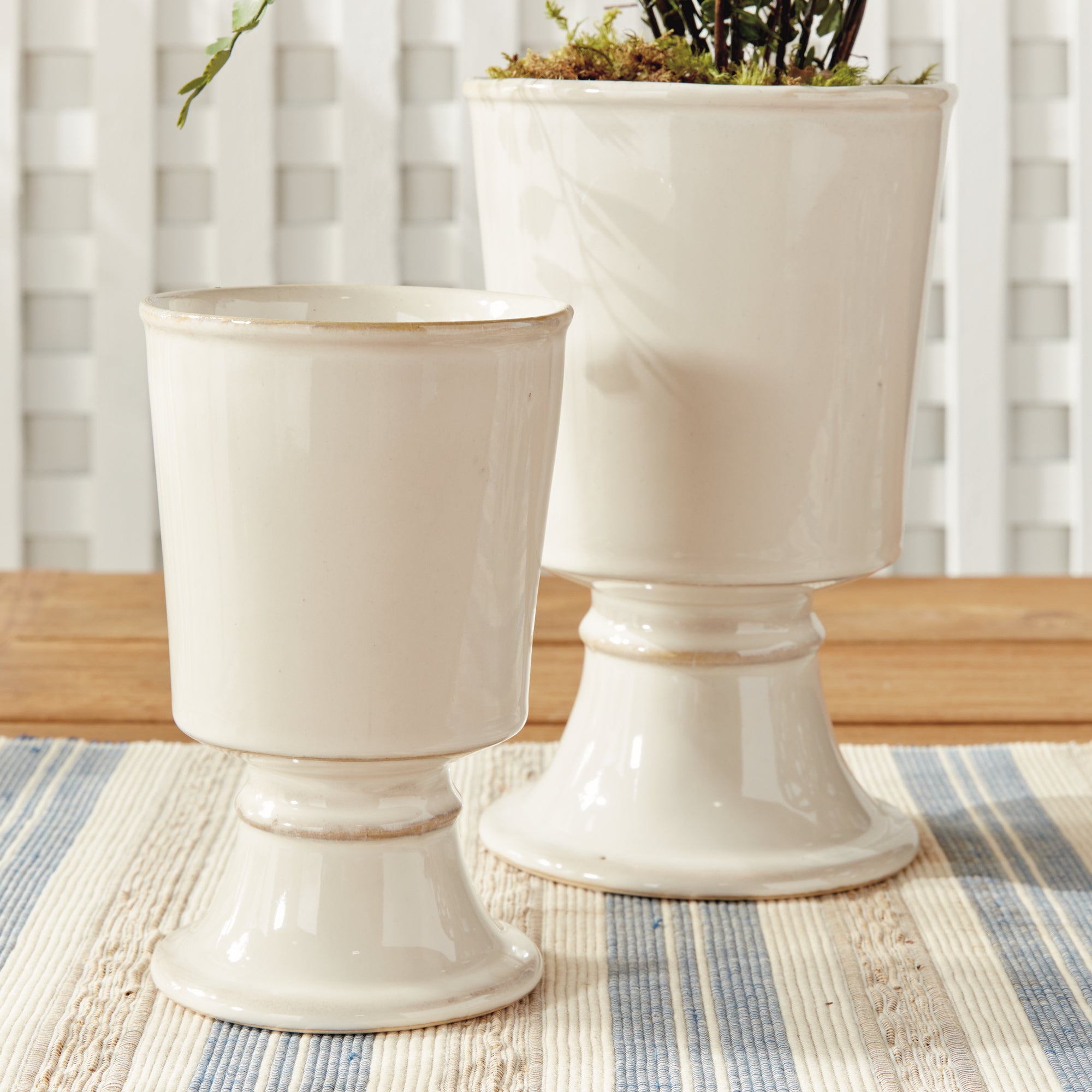 Zara Footed Plant Pots Set of 2