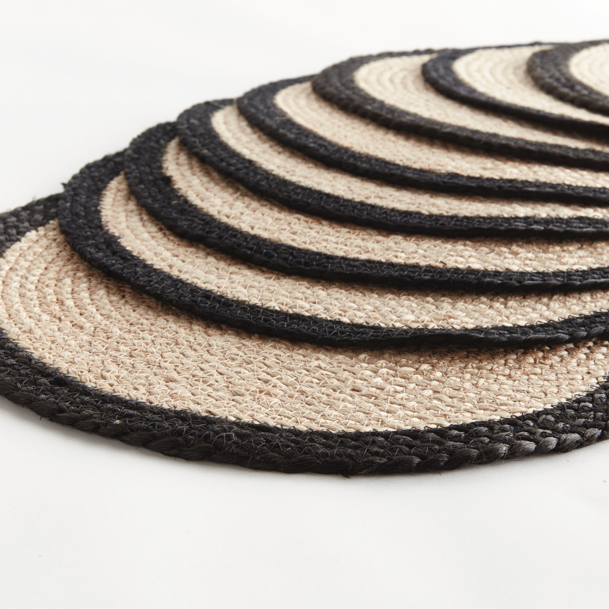 Natural Weave Round Placemats, Set of 8