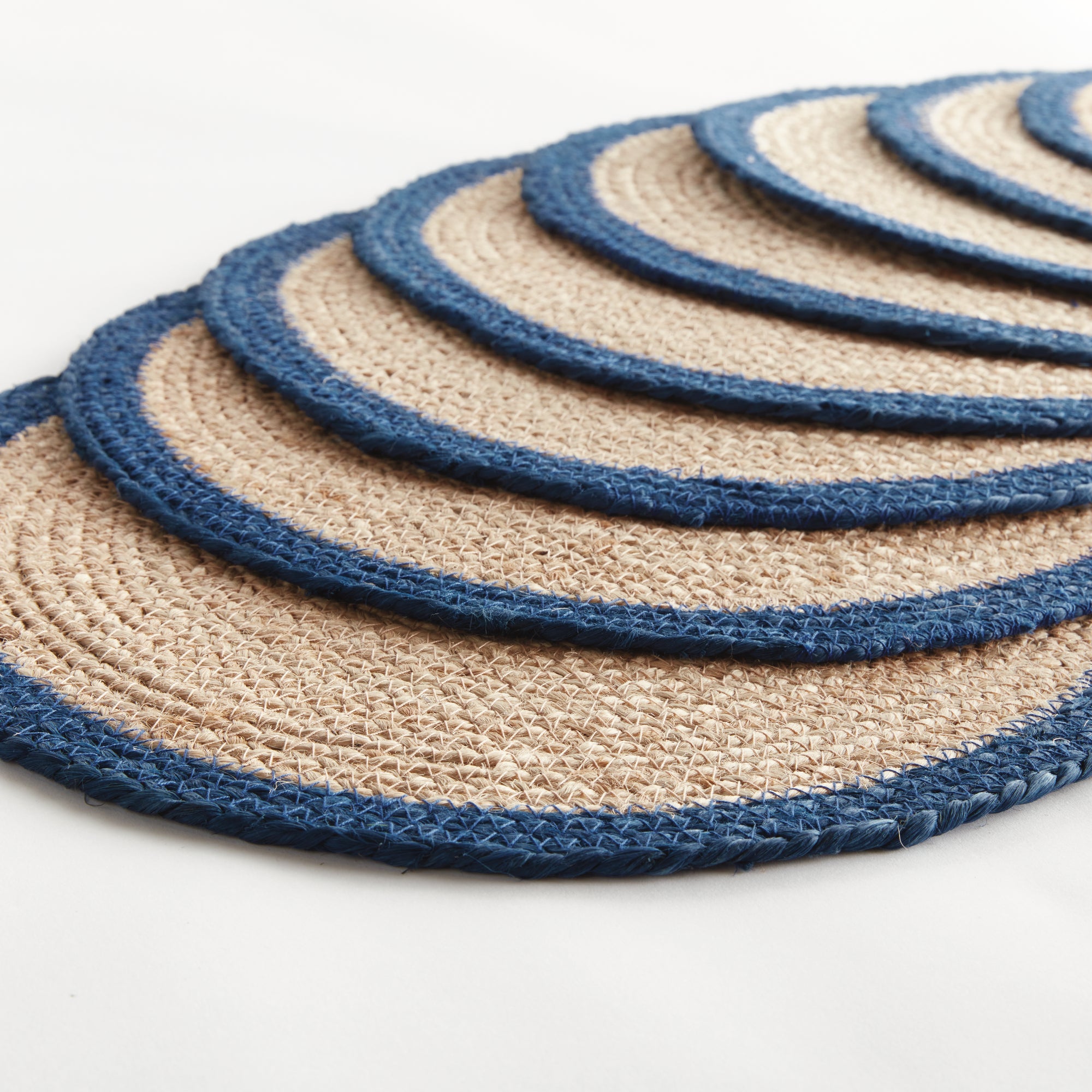 Natural Weave Round Placemats, Set of 8