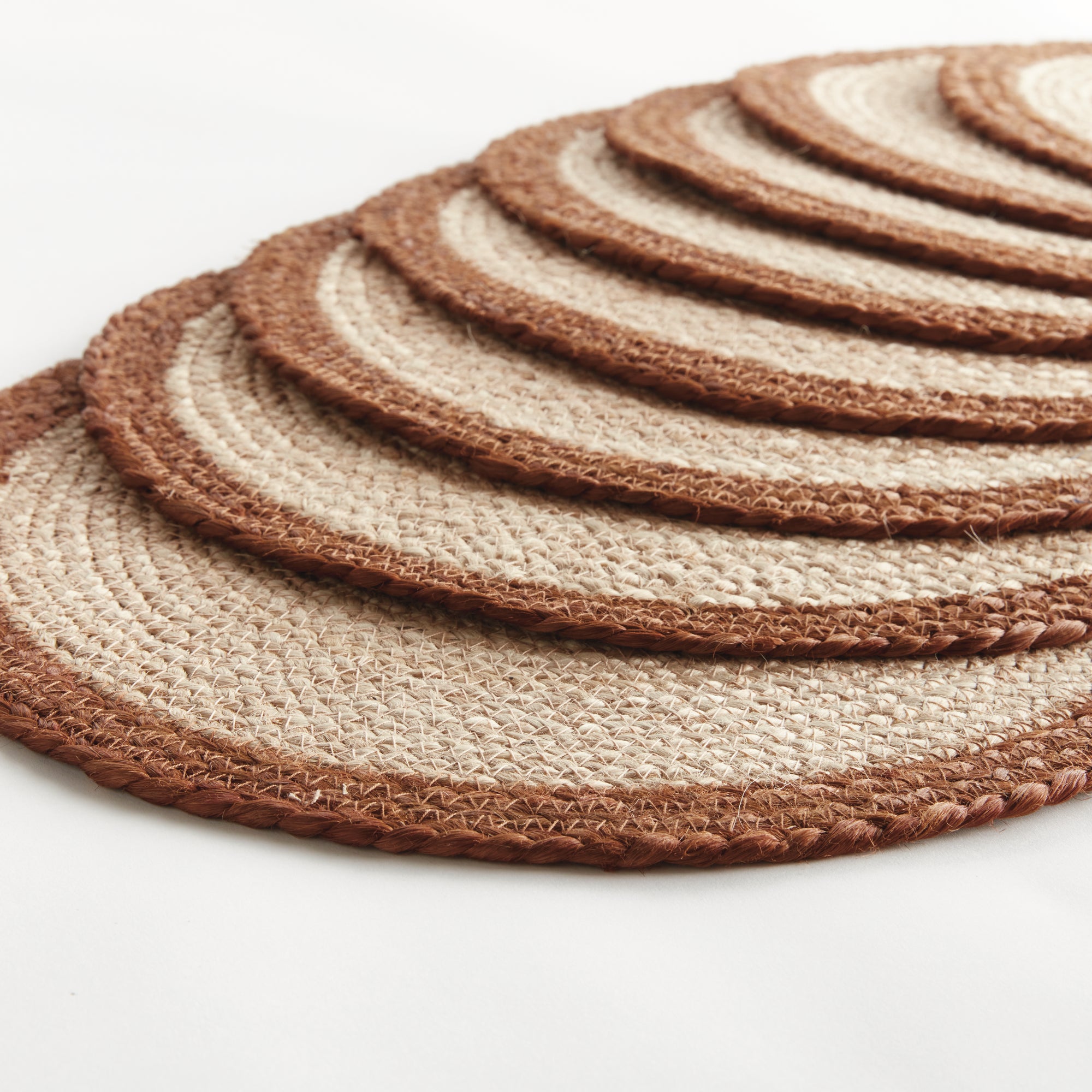 Natural Weave Round Placemats, Set of 8