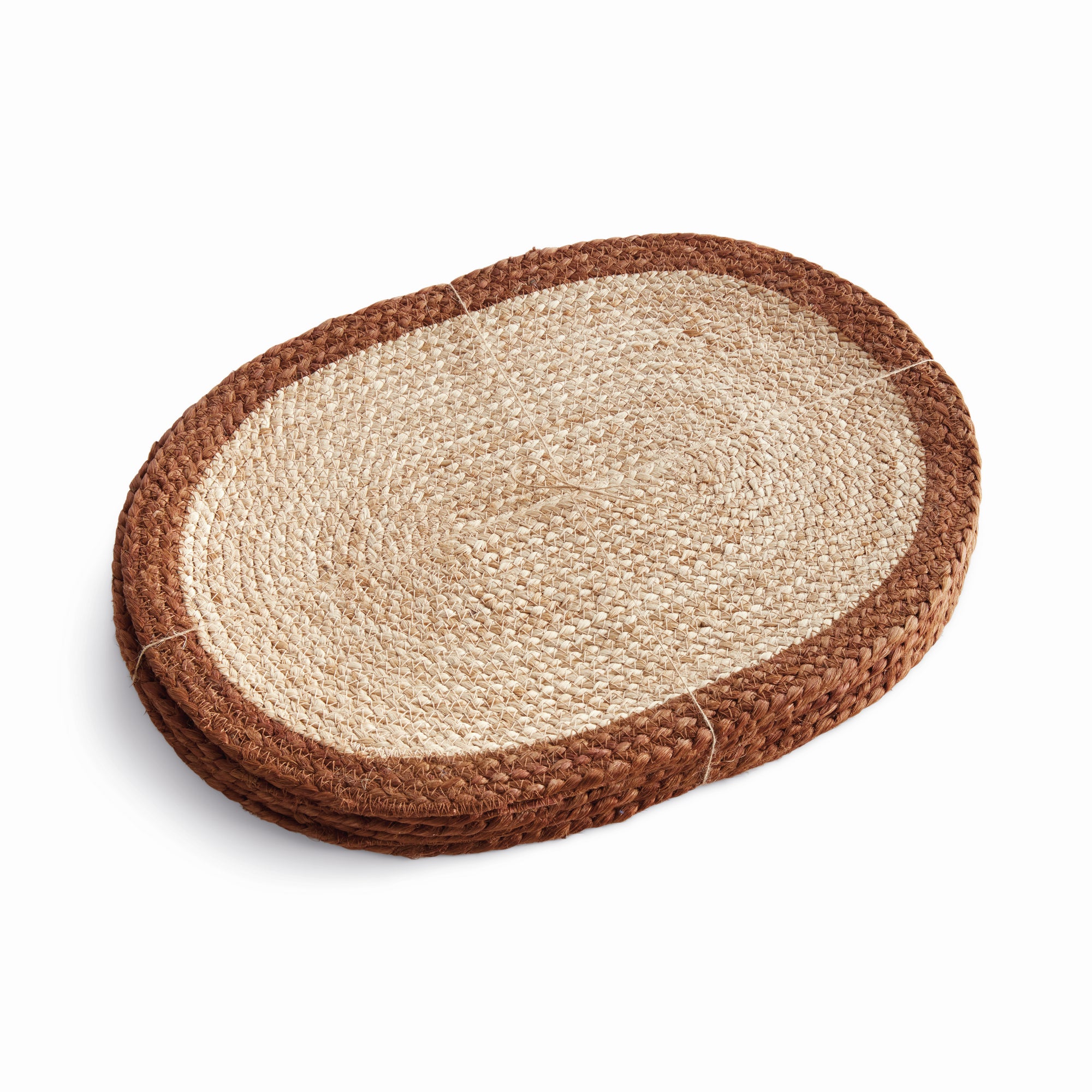 Natural Weave Oval Placemats, Set of 8