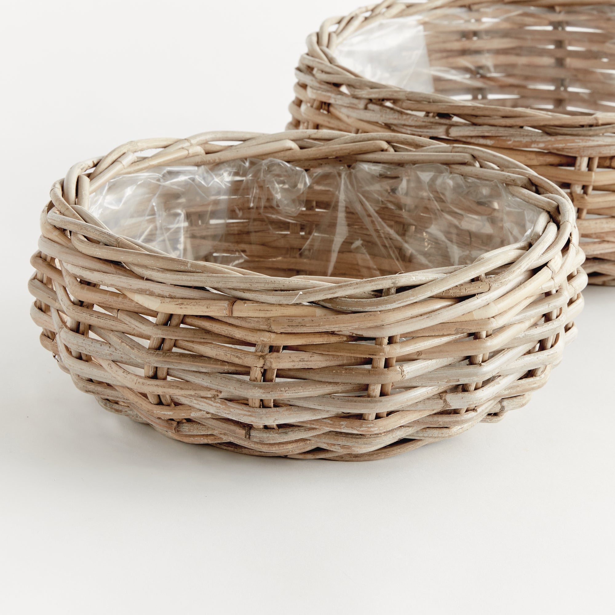NORMANDY LOW BASKET PLANTERS, SET OF 2