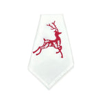 Red Enchanted Reindeer Motif Napkins (Set of 4)