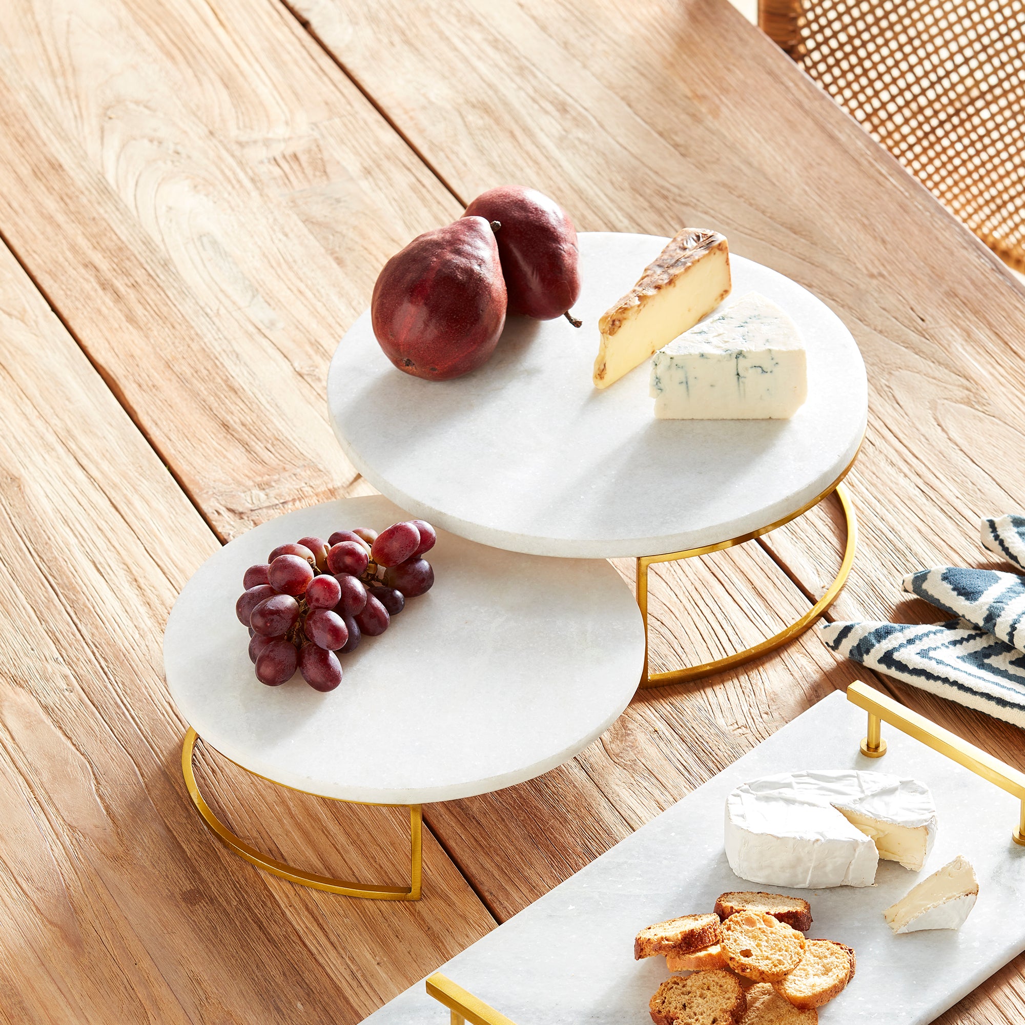 VIENNA SERVING STANDS, SET OF 2