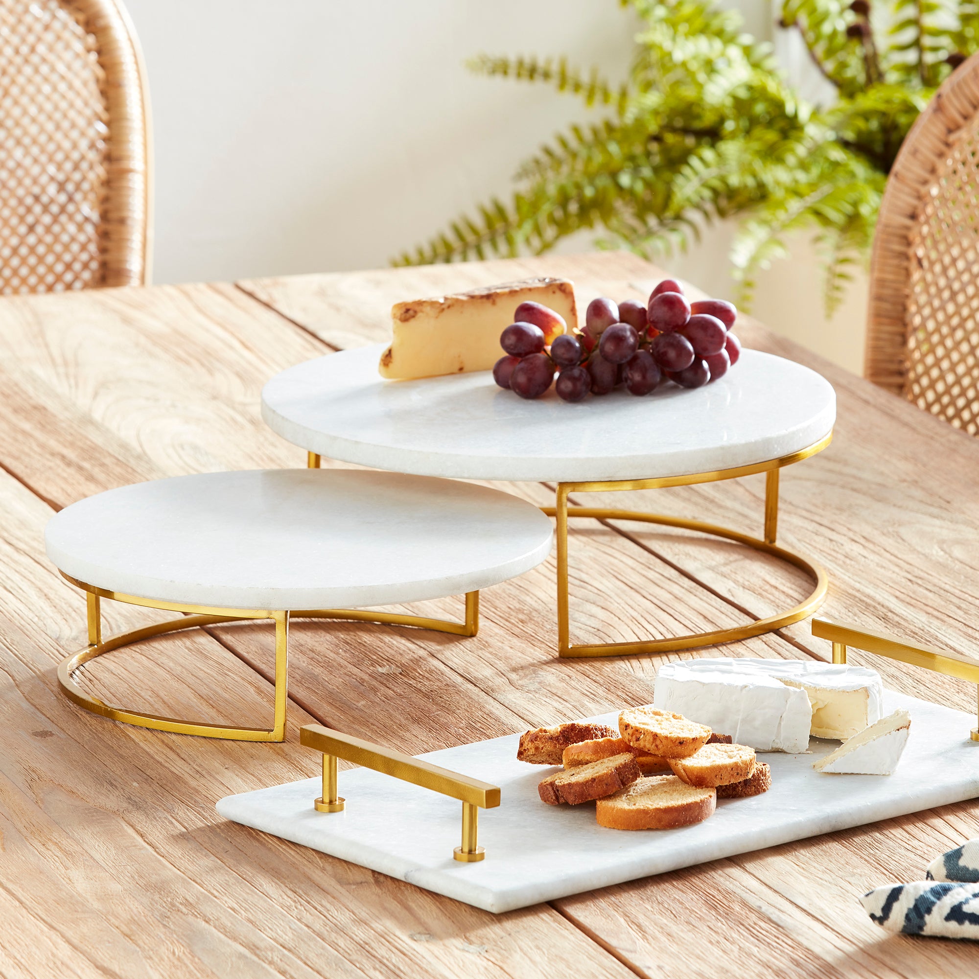 VIENNA SERVING STANDS, SET OF 2