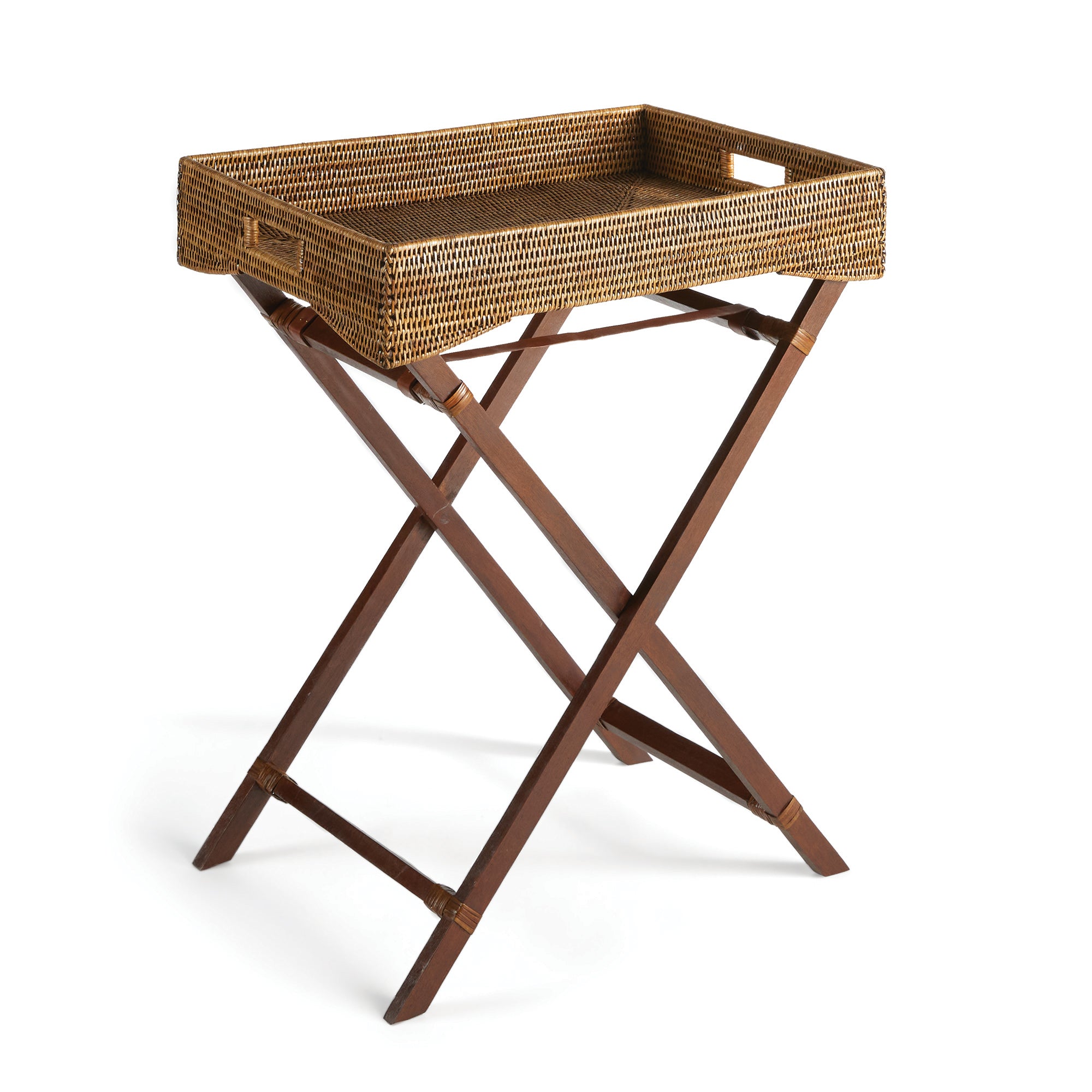 Zoe Rattan Butler Tray Table