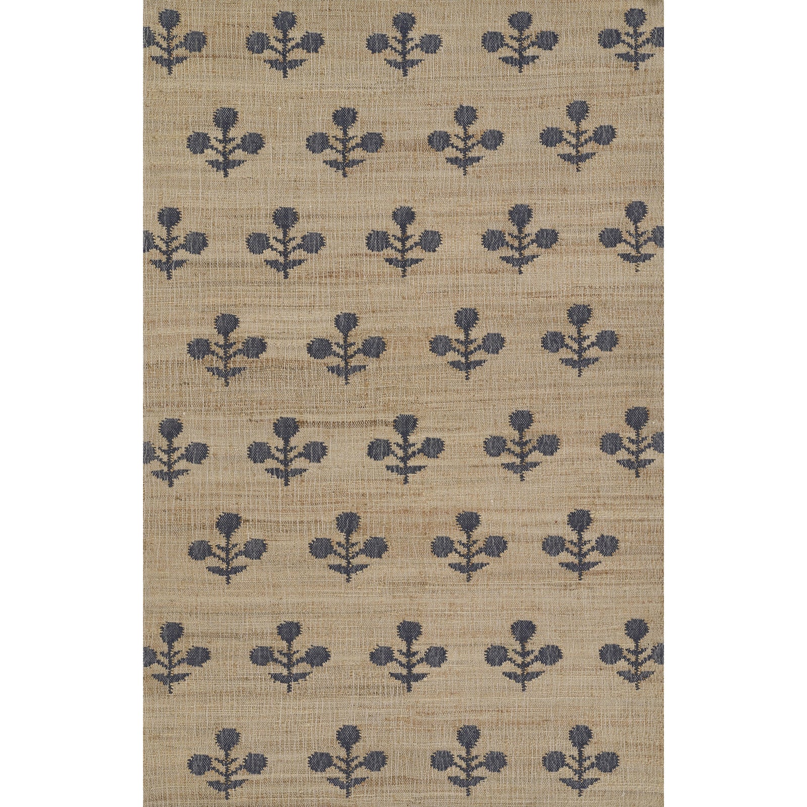 Erin Gates by Momeni Orchard Bloom Blue Hand Woven Wool and Jute Area Rug