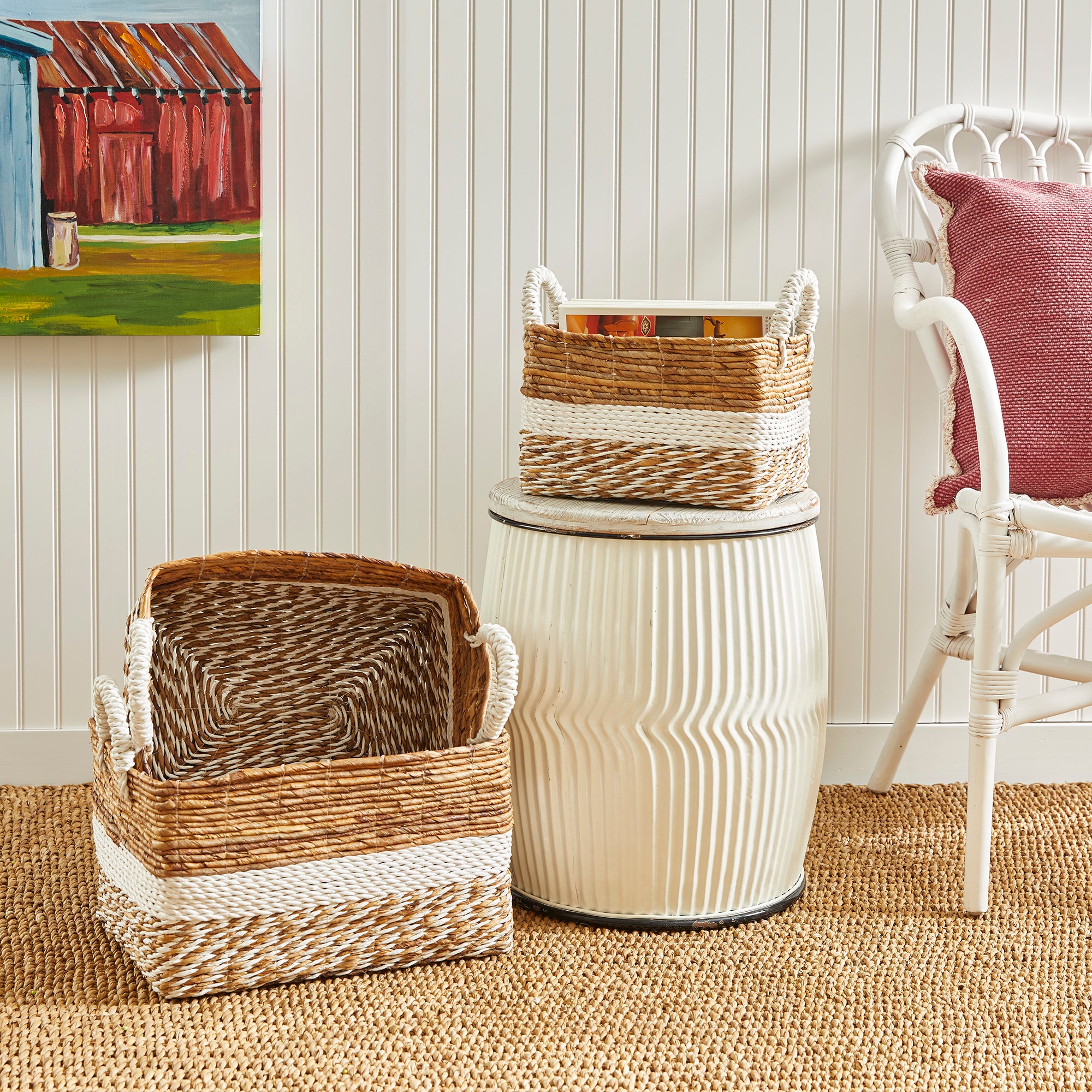 Veyron Largo Rectangular Baskets, Set of 3