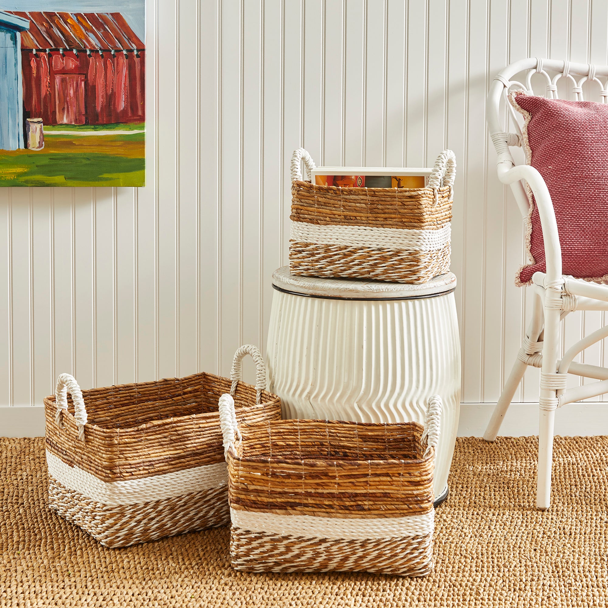 Veyron Largo Rectangular Baskets, Set of 3