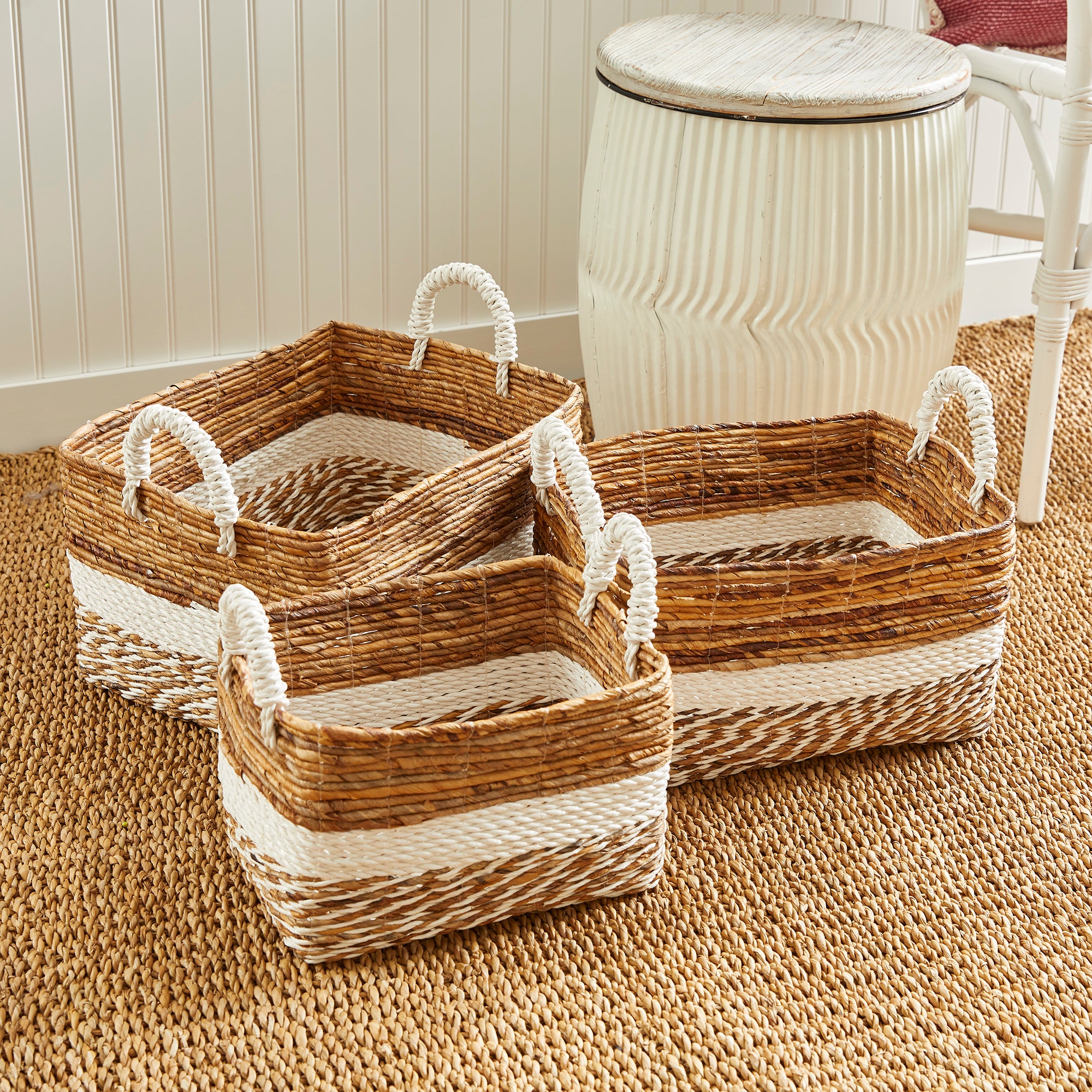 Veyron Largo Rectangular Baskets, Set of 3