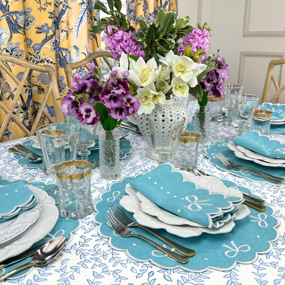 Juliet Bows Placemat - Robin Egg Blue (Set of 4)