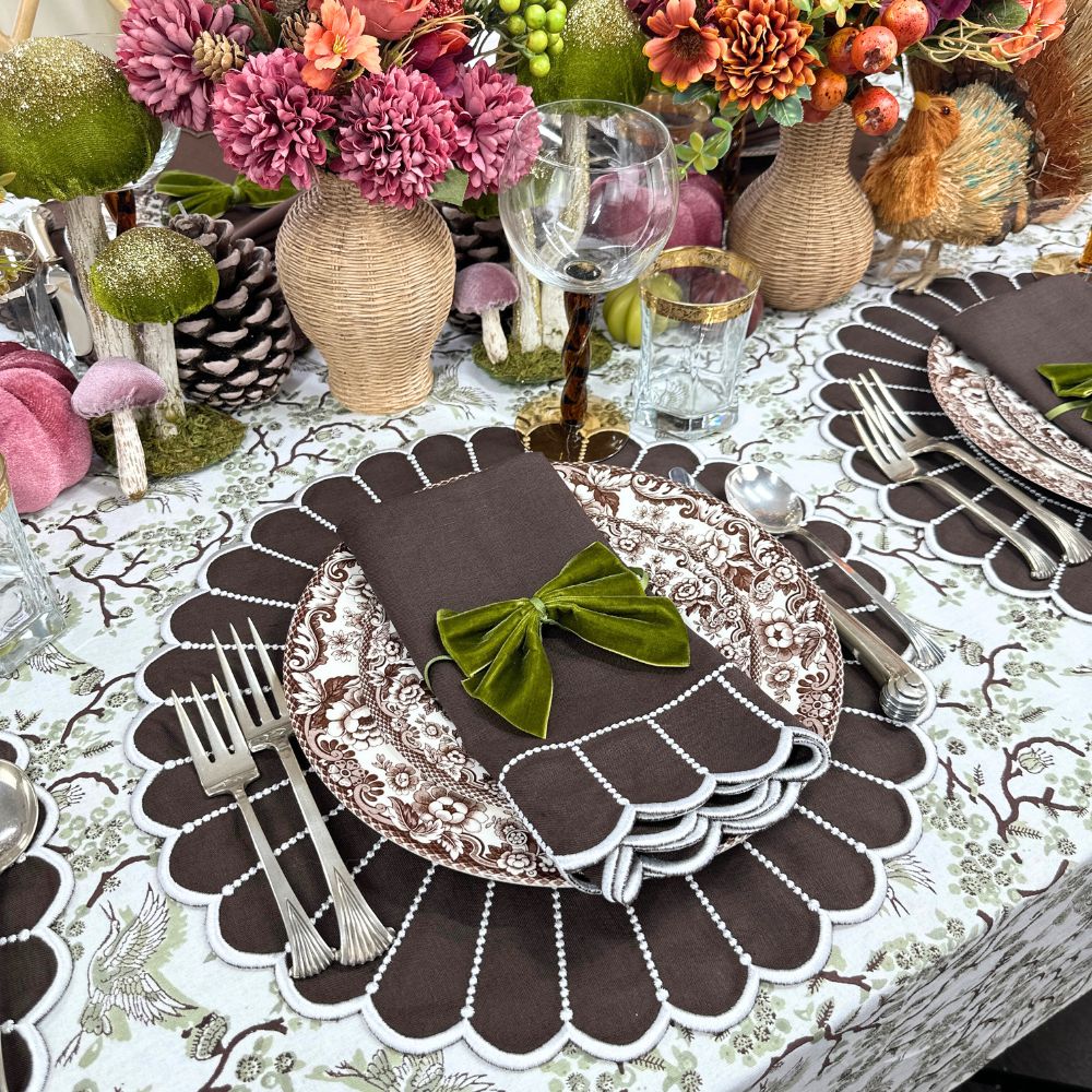 Studio Collection: Pippa Placemat - Cocoa/White (Set of 4)