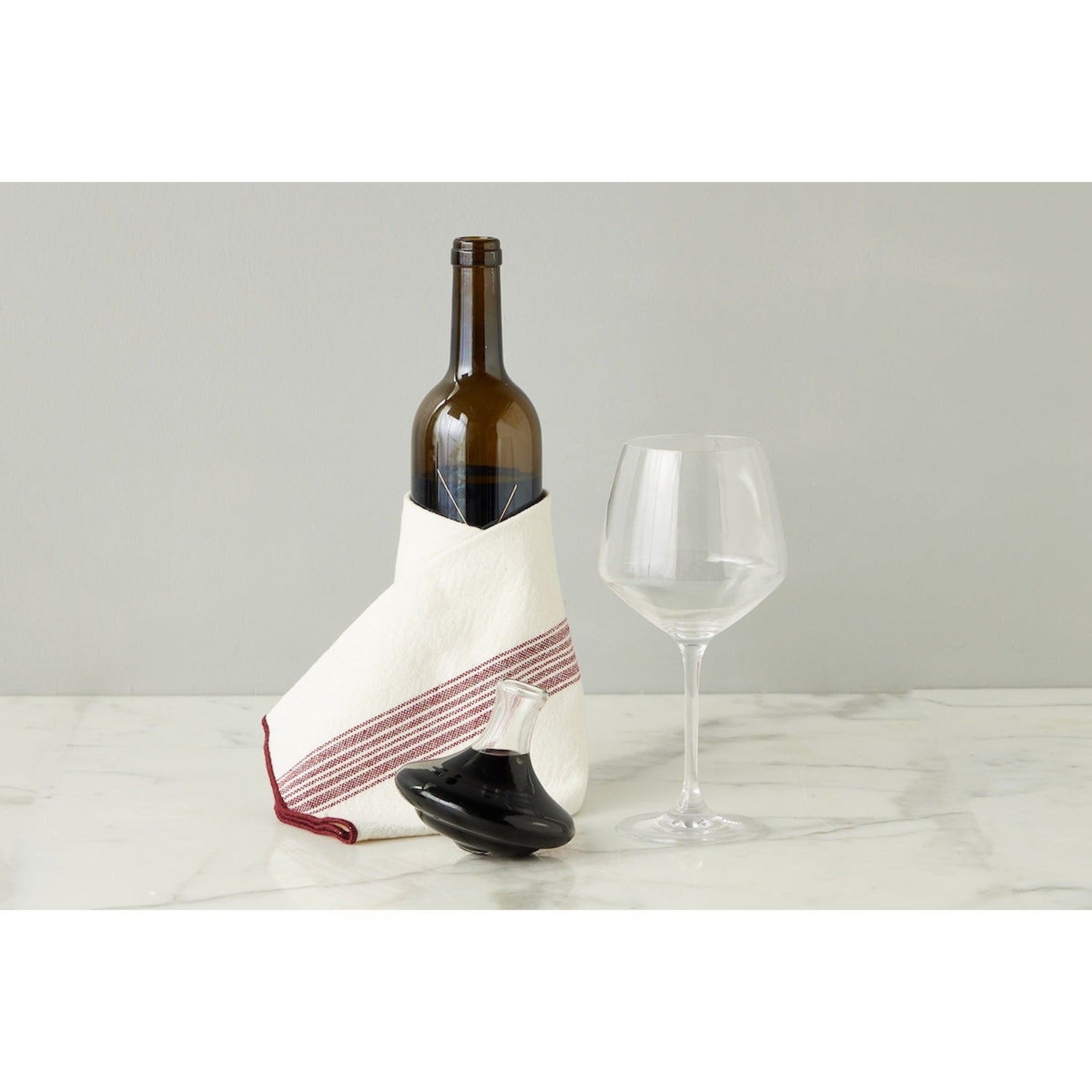 Dinner Napkins, Vintage Merlot Red Stripe, Set of 4