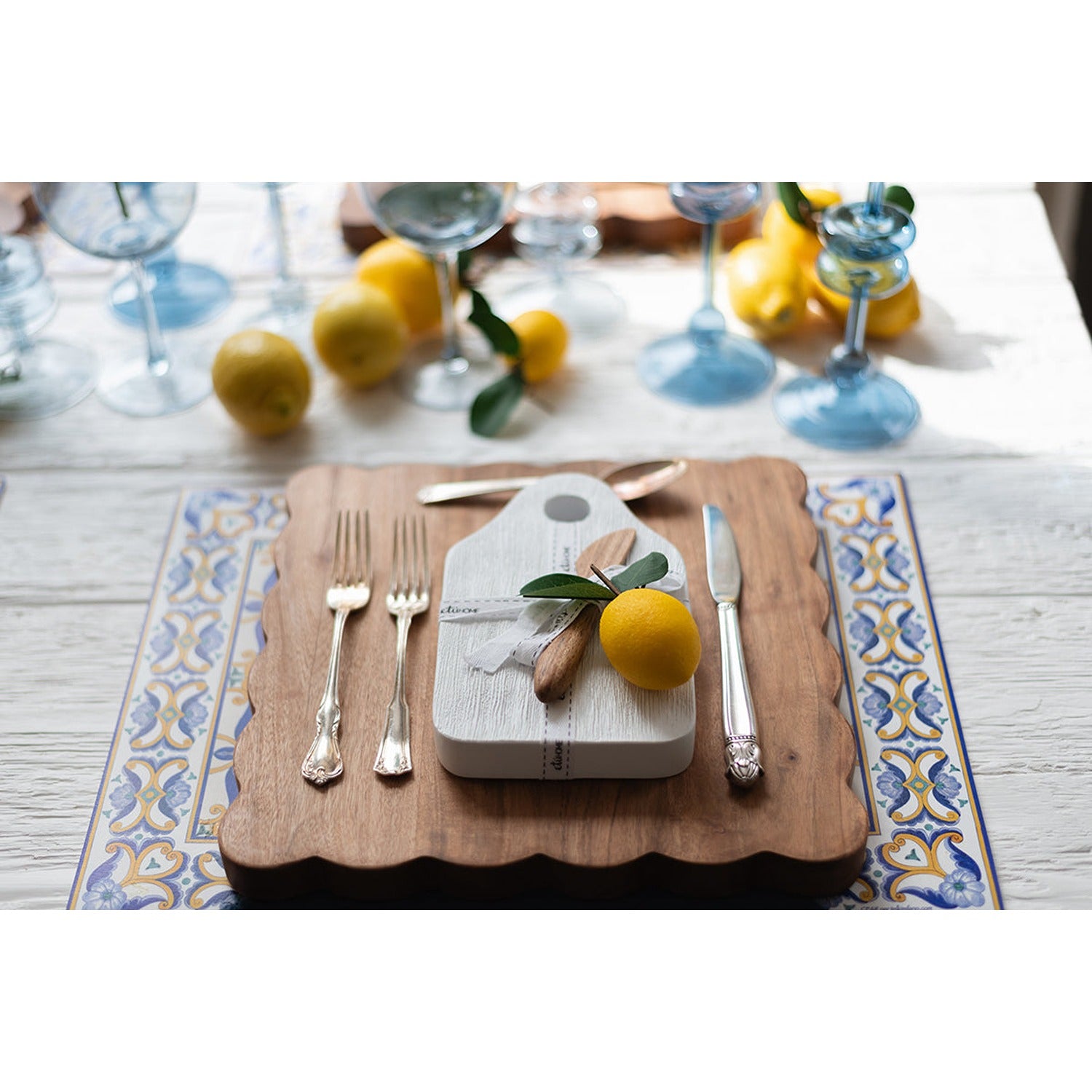 Dutch Cheese Board with Spreader, Small, White