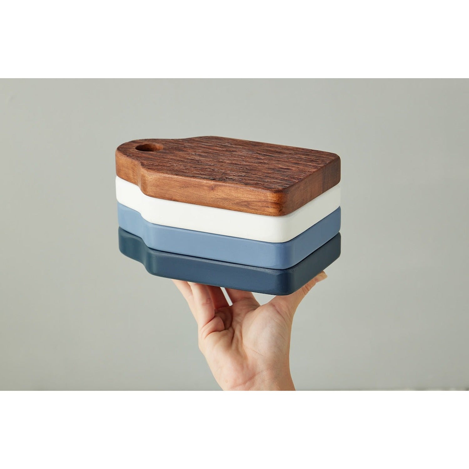 Dutch Cheese Board with Spreader, Small, Denim Blue
