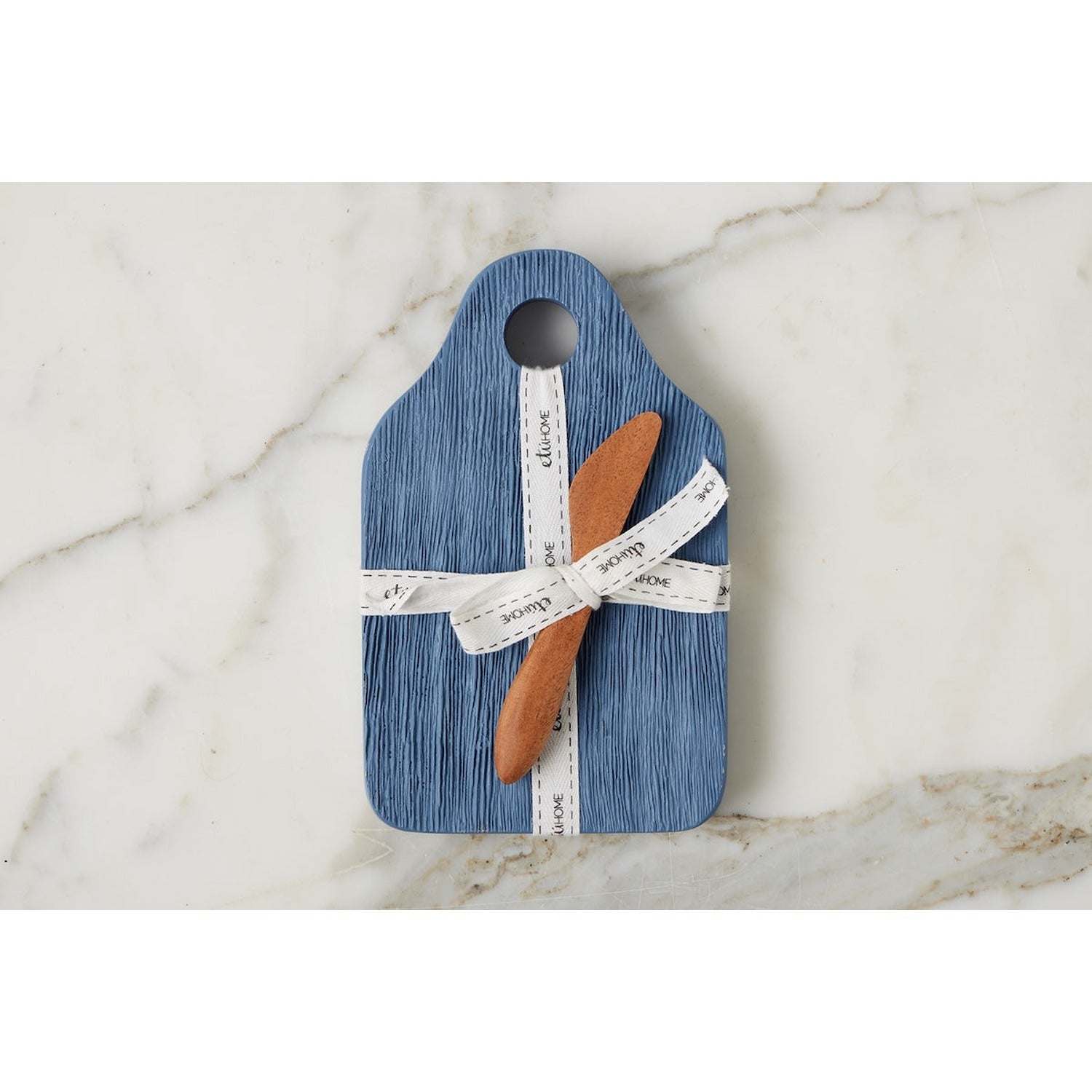 Dutch Cheese Board with Spreader, Small, Denim Blue