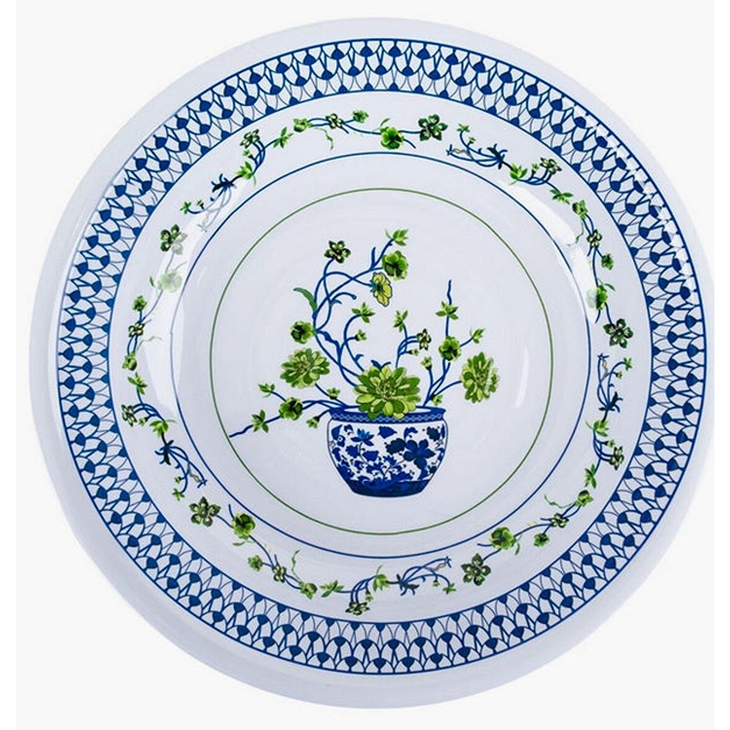Floral Cache Pot Melamine Dinnerware Collection
