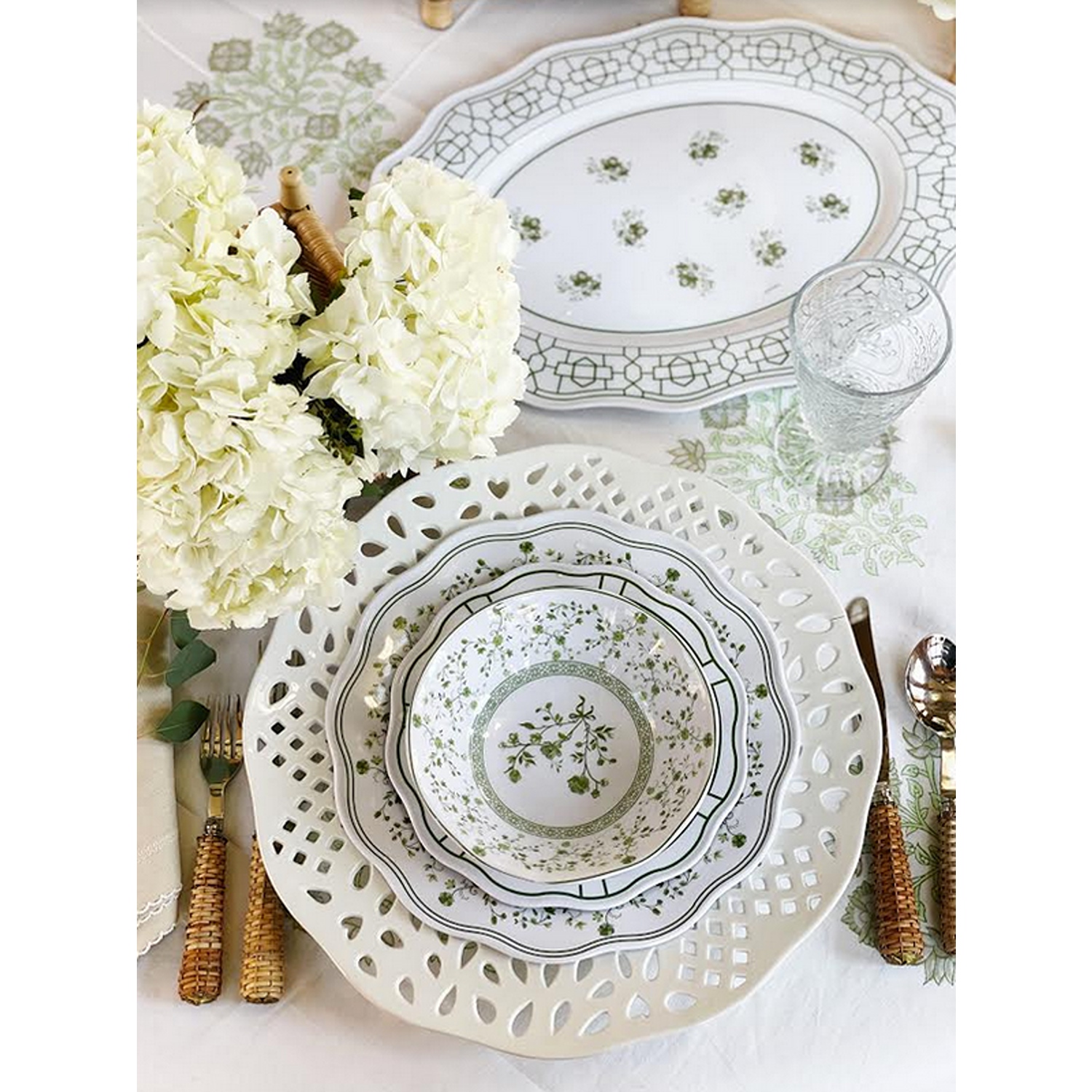 Spring Green Melamine Dinnerware Collection