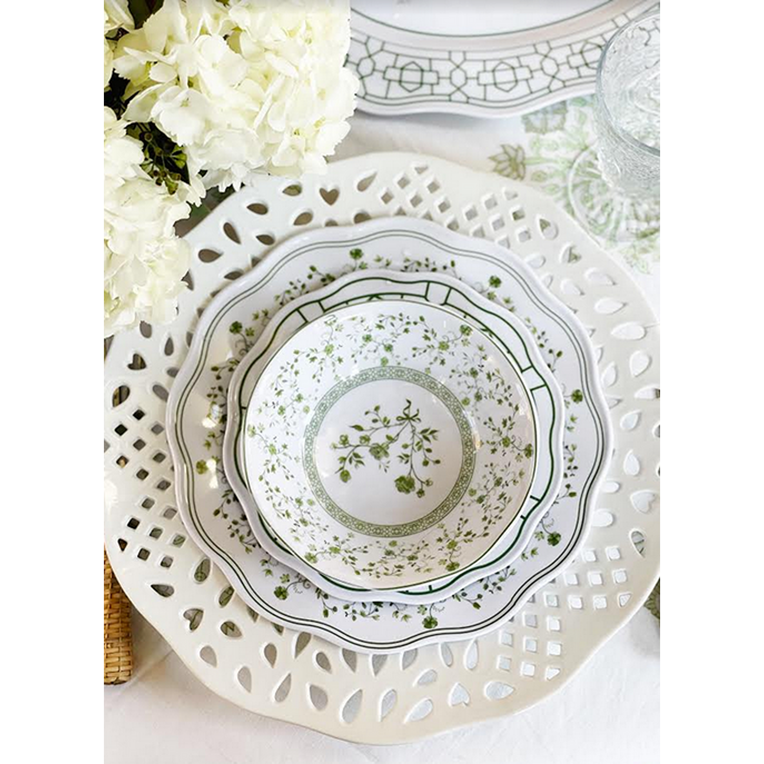 Spring Green Melamine Dinnerware Collection