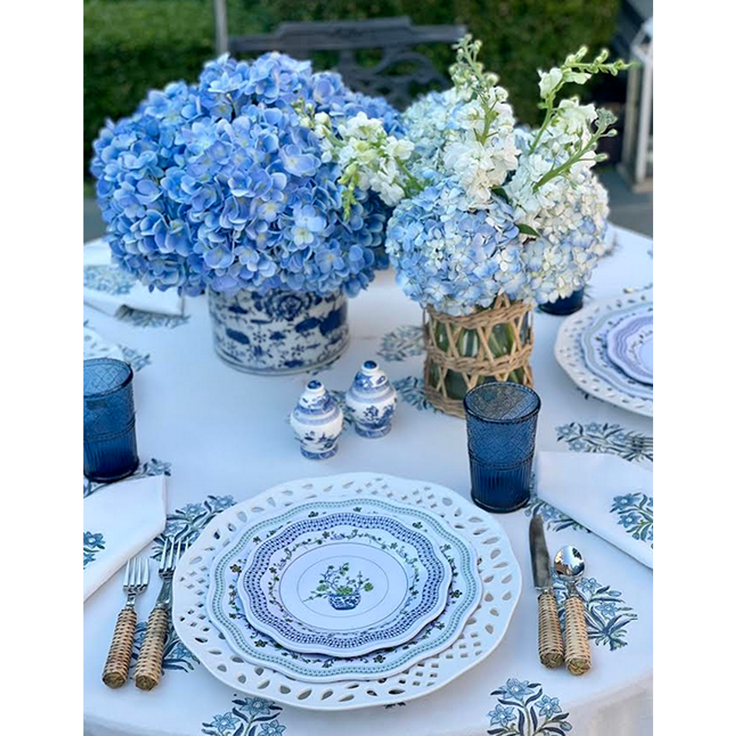 Floral Cache Pot Melamine Dinnerware Collection