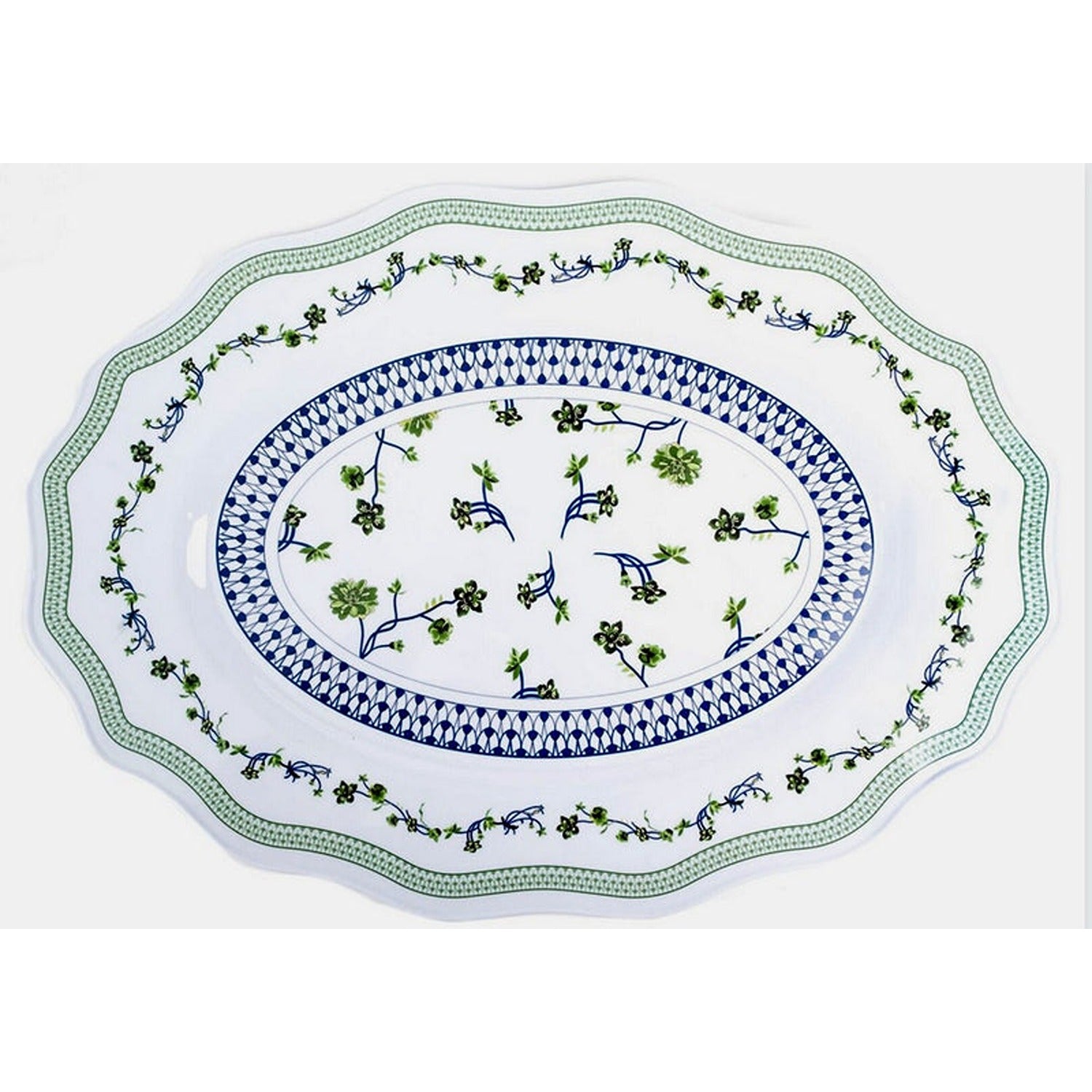 Floral Cache Pot Melamine Dinnerware Collection